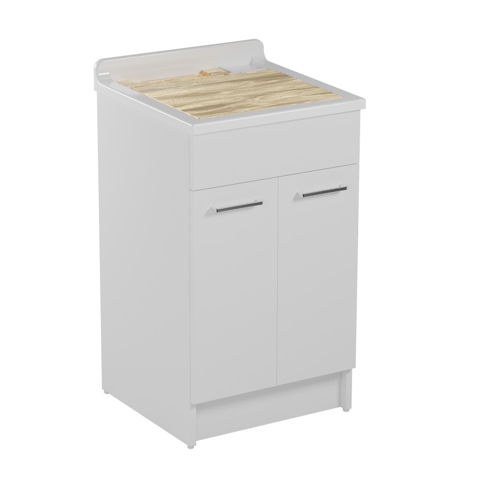 Lavatoio Swash Colavene 50x50x86h cm con asse lavapanni bianco opaco