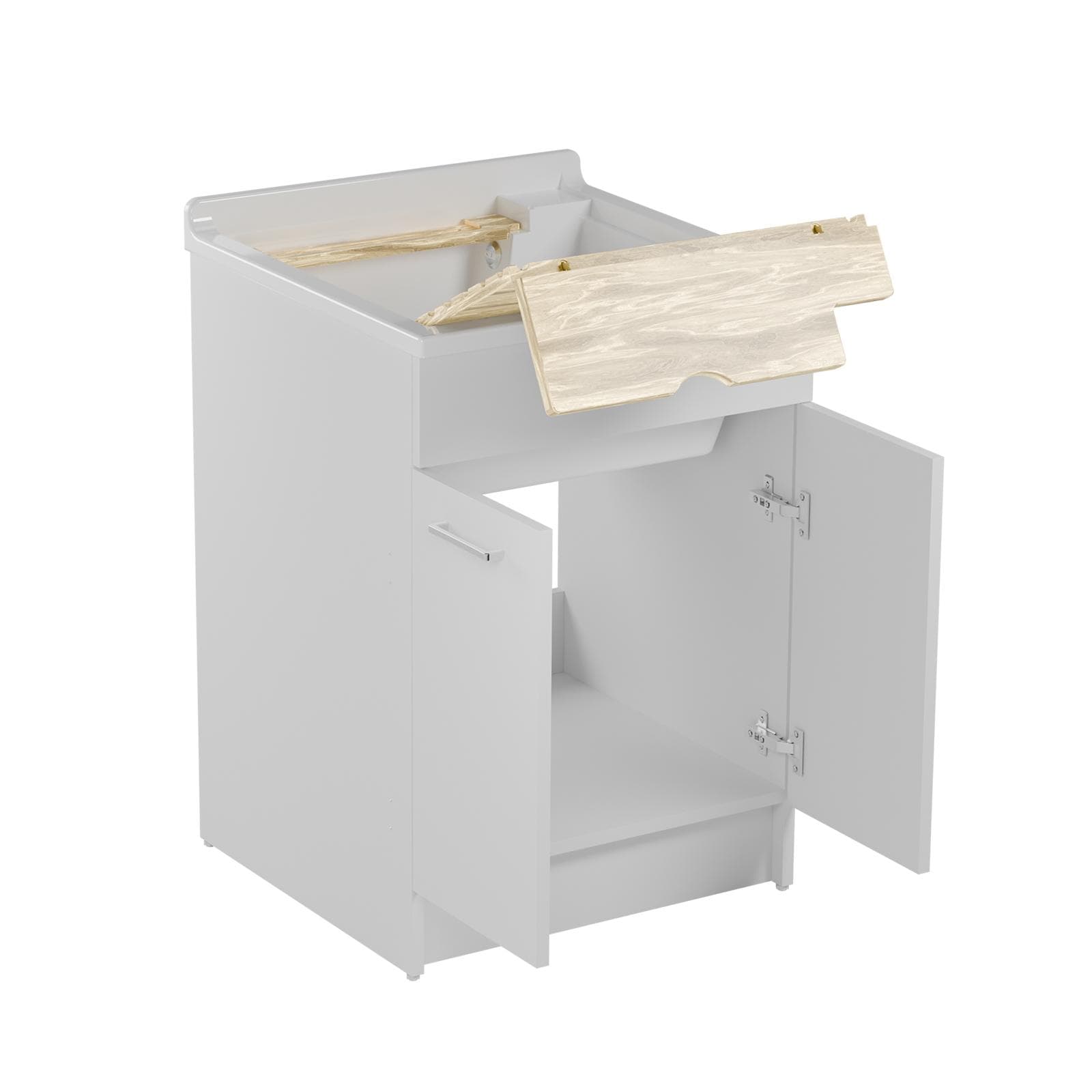 Lavatoio Swash Colavene 60x60x87h cm con asse lavapanni bianco opaco