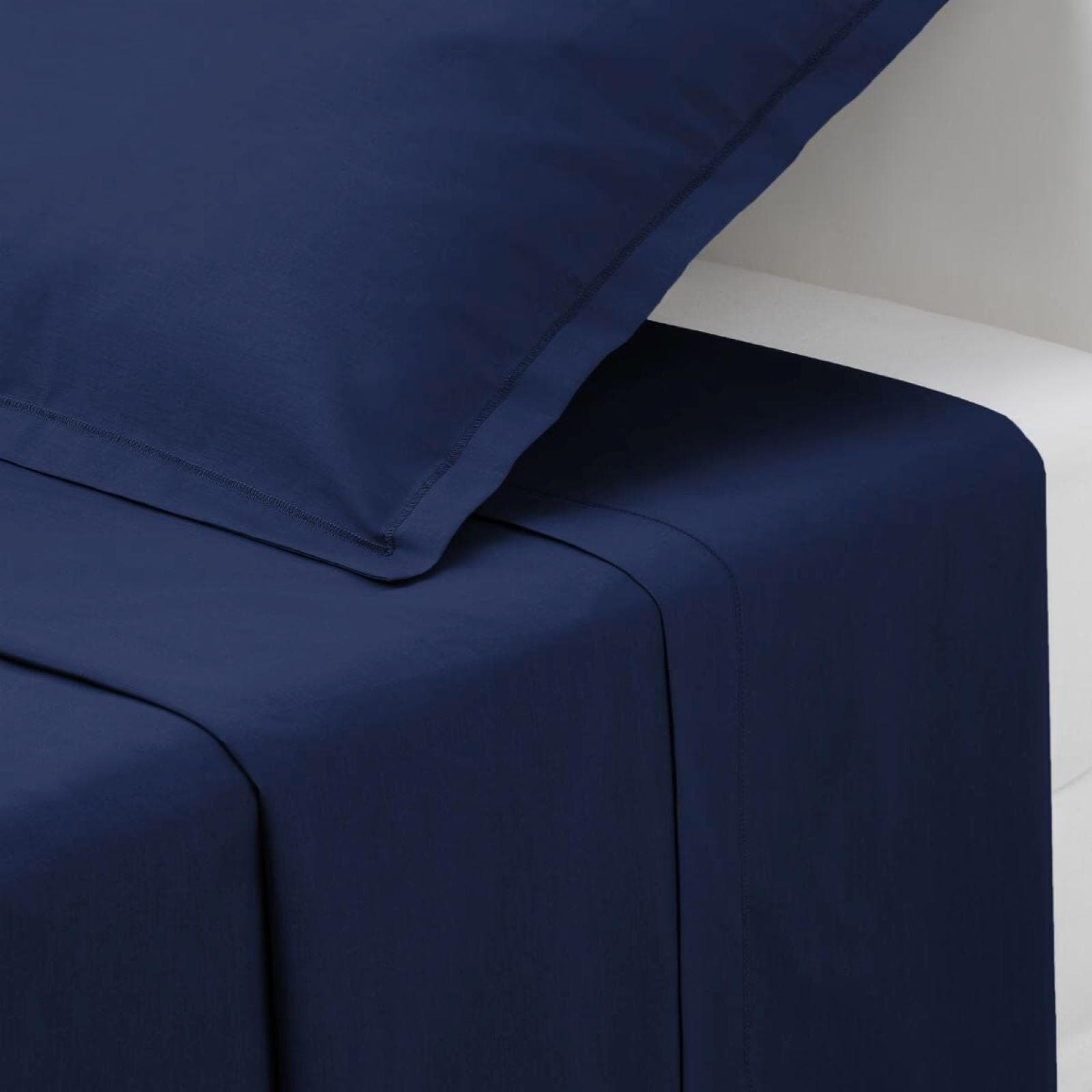 Lenzuolo 180x290 cm in cotone blu scuro - Bellini