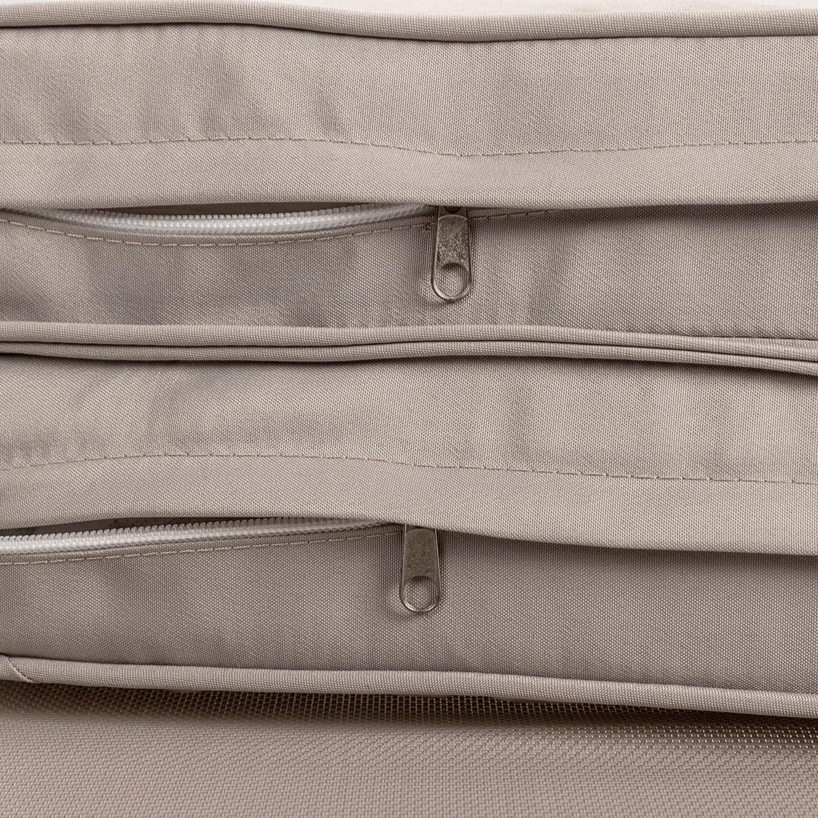 Lettino prendisole 2 posti con schienale reclinabile in alluminio bianco e cuscino grigio chiaro - Elitian