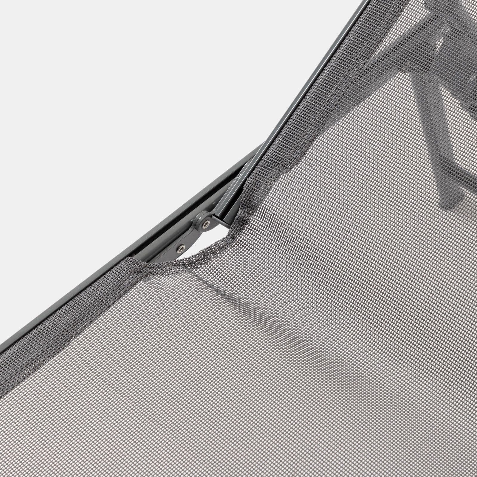 Lettino prendisole in metallo e textilene grigio - Kao