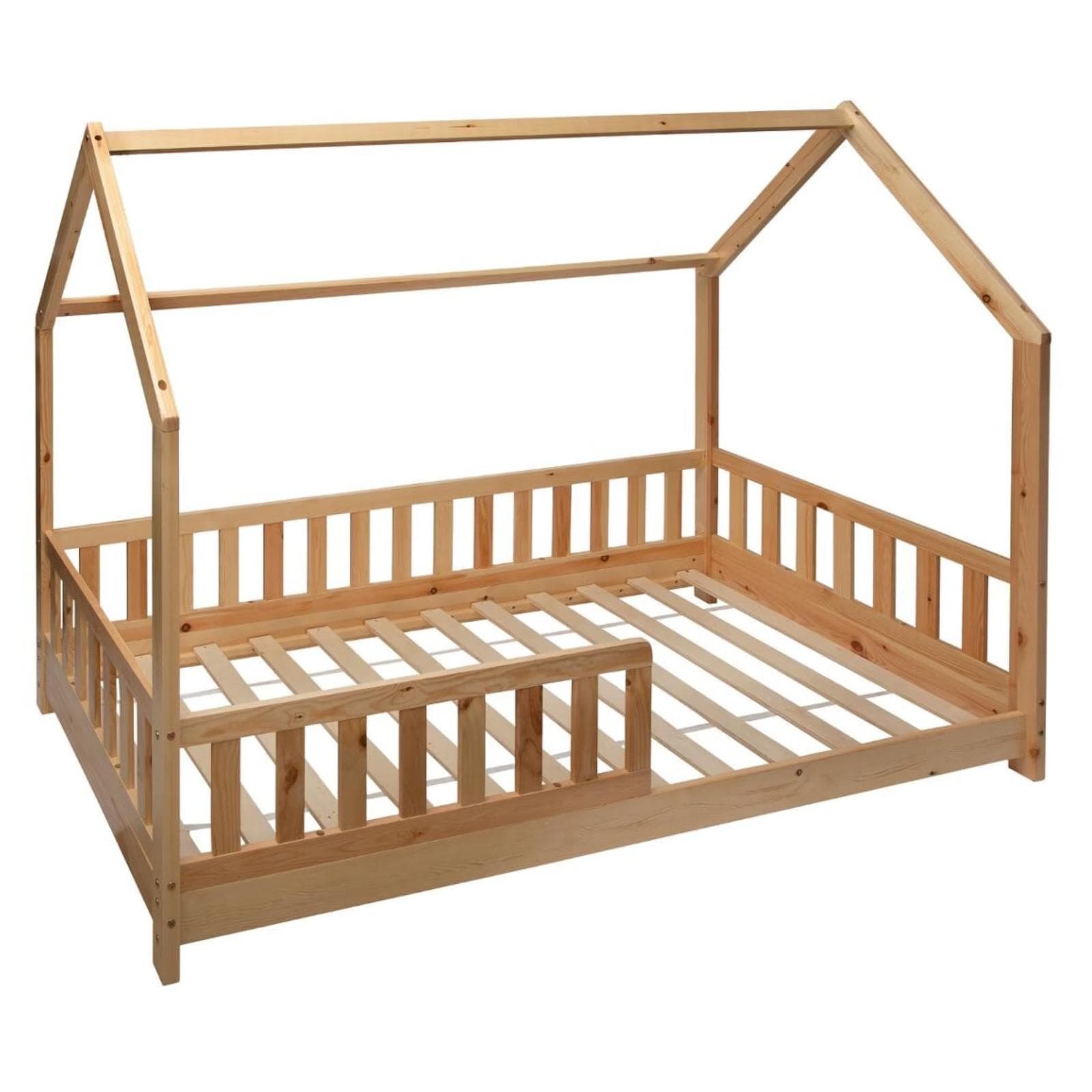 Letto a capanna per bambini 190X90 cm in legno di pino naturale - Homie