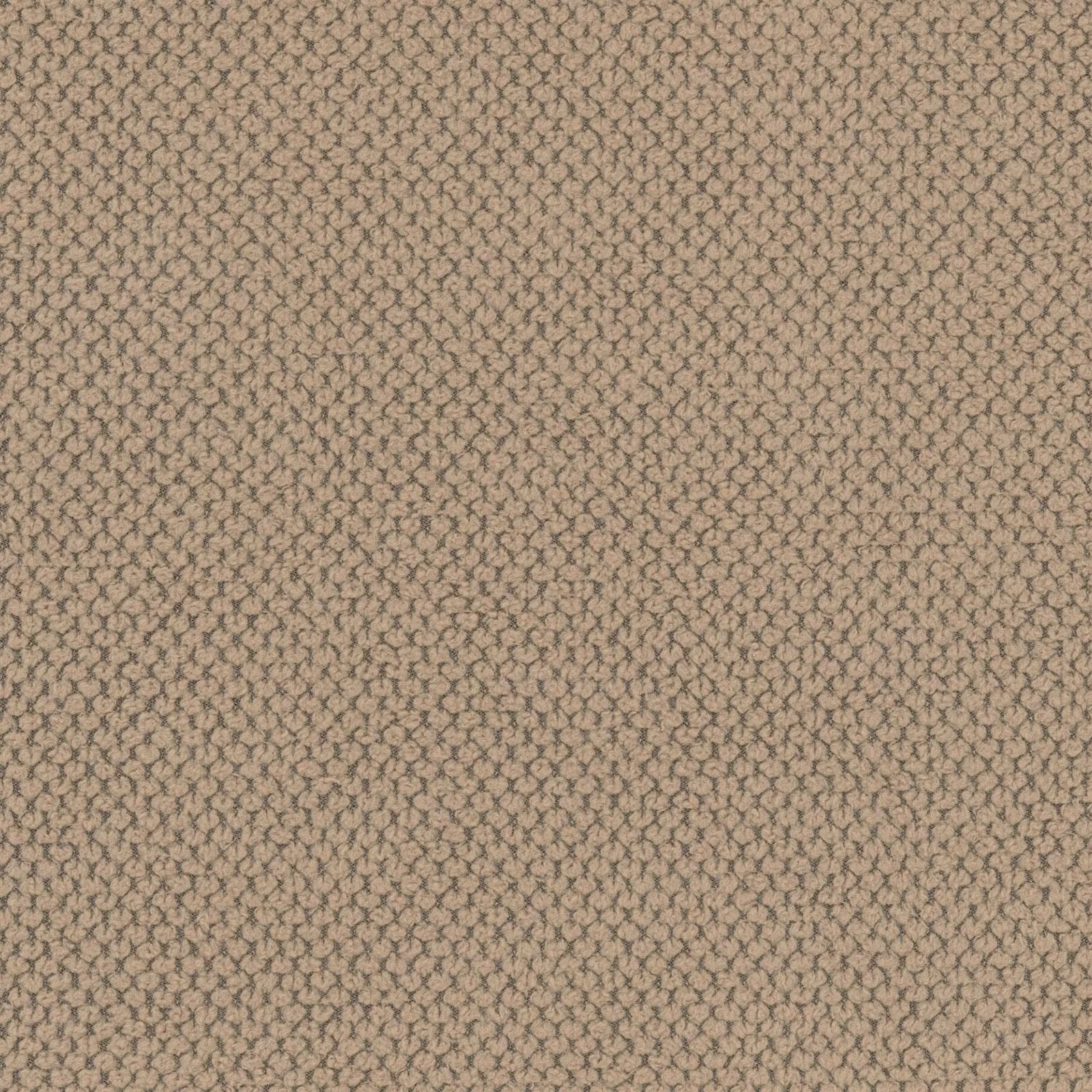 Letto matrimoniale 160x190 cm sospeso in tessuto effetto maglia caramello - Hobart