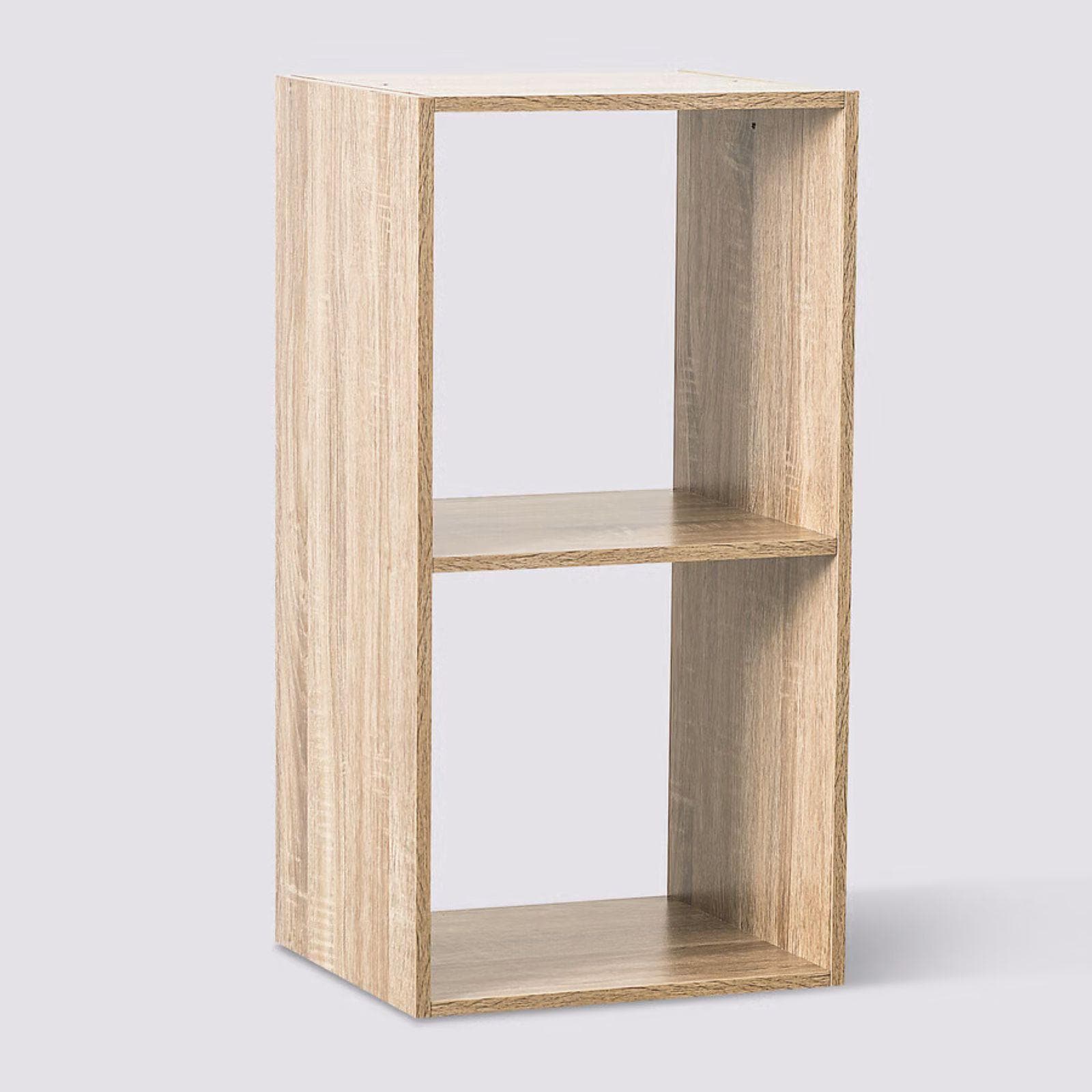 Libreria 35x68h cm effetto rovere naturale con 2 vani impilabile o sospesa - Unify