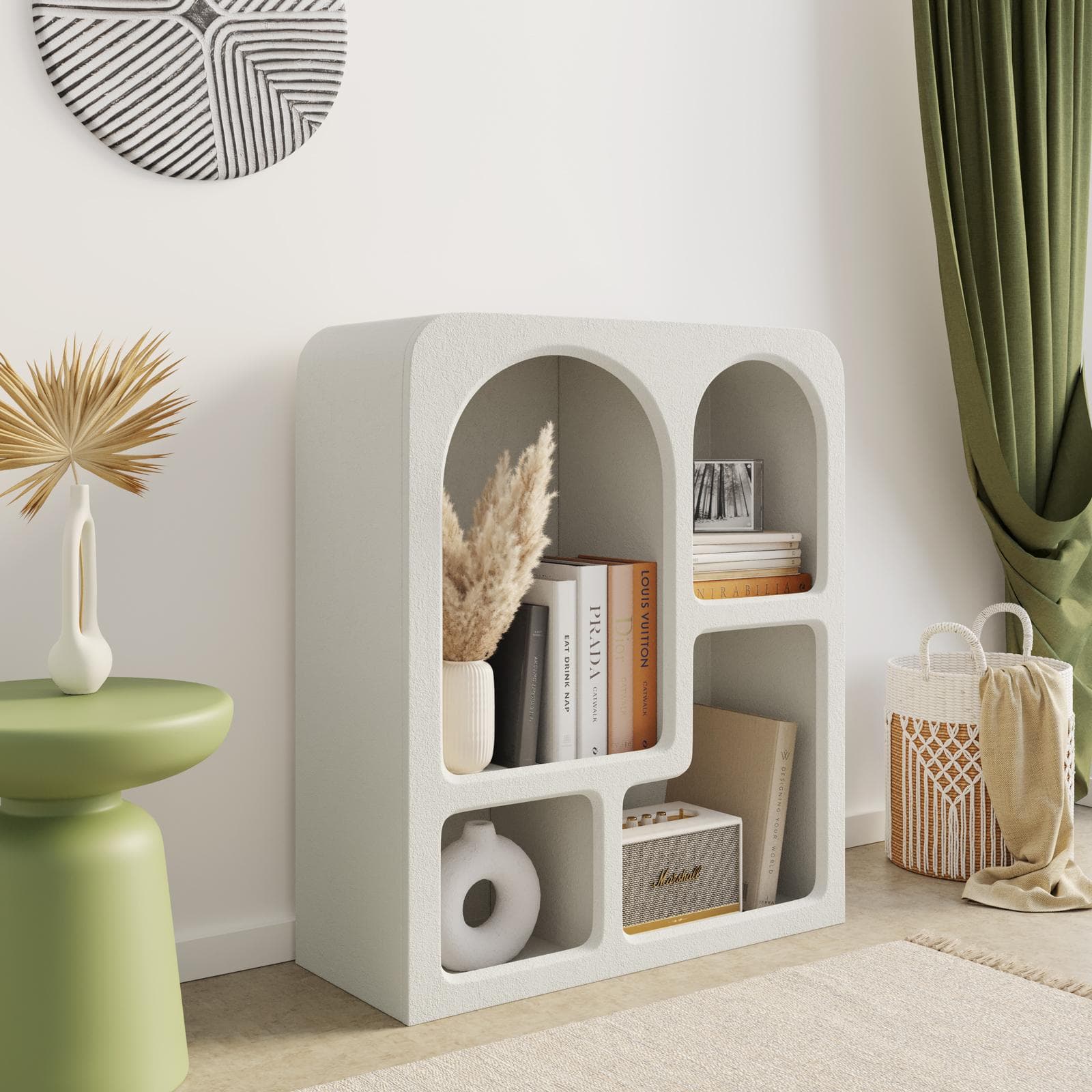 Libreria 60x80h cm beige effetto pietra - Hermosa