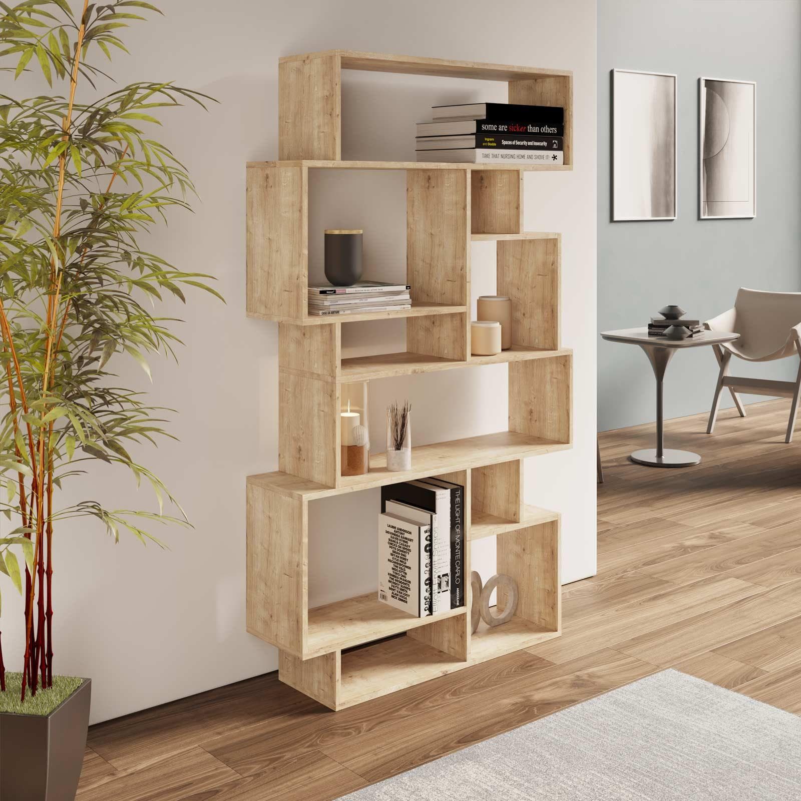 Libreria 96x169h cm in legno rovere - Kantiko