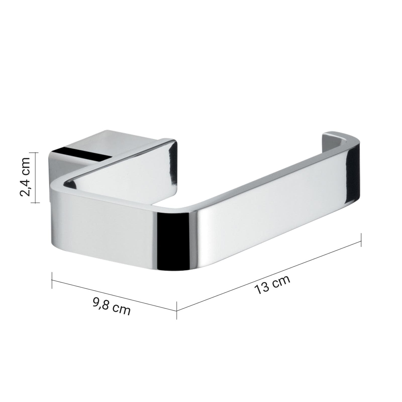 Portarotolo a muro in alluminio e cromall cromo - Lounge di Gedy