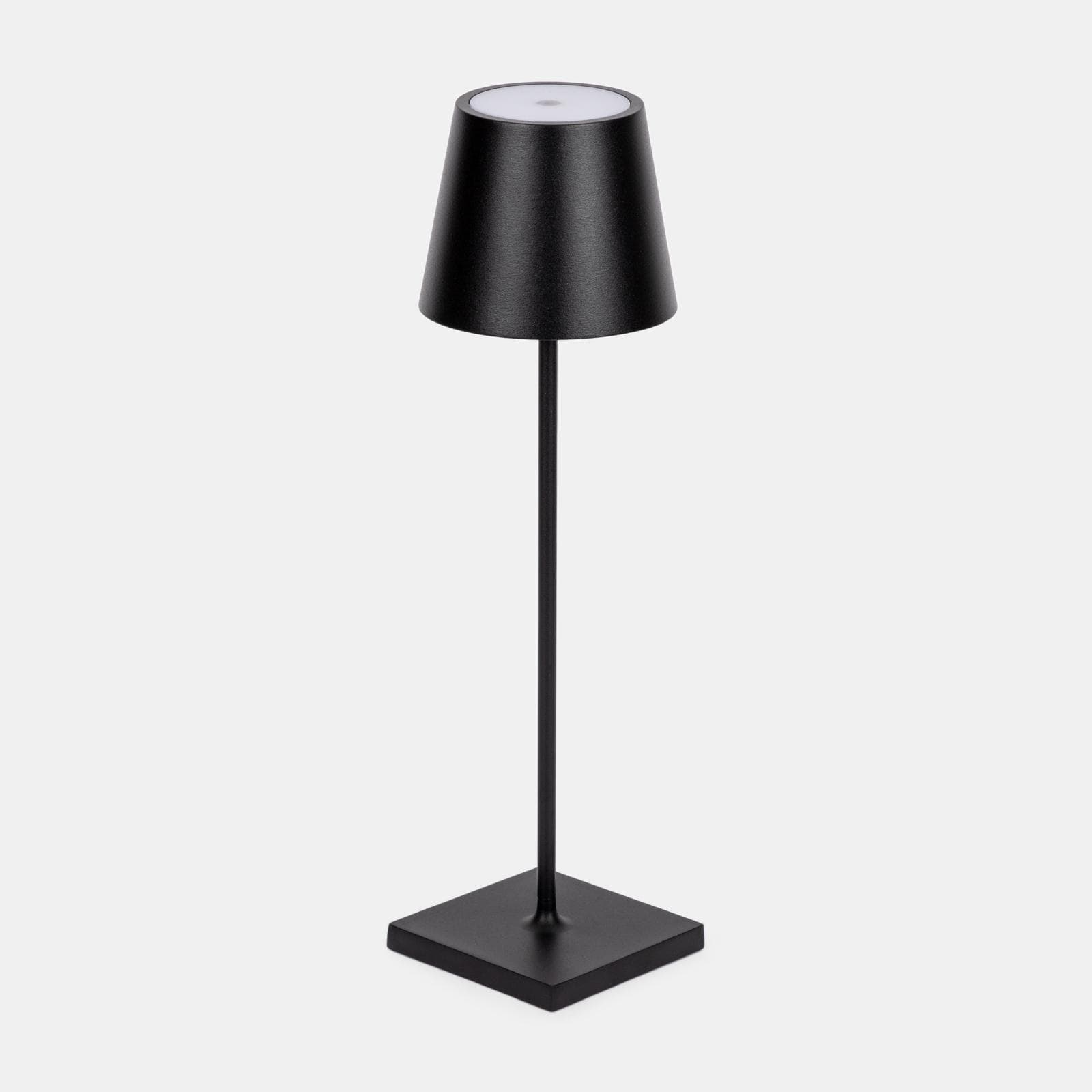 Lampada da tavolo portatile LED in metallo 11x38 cm nero