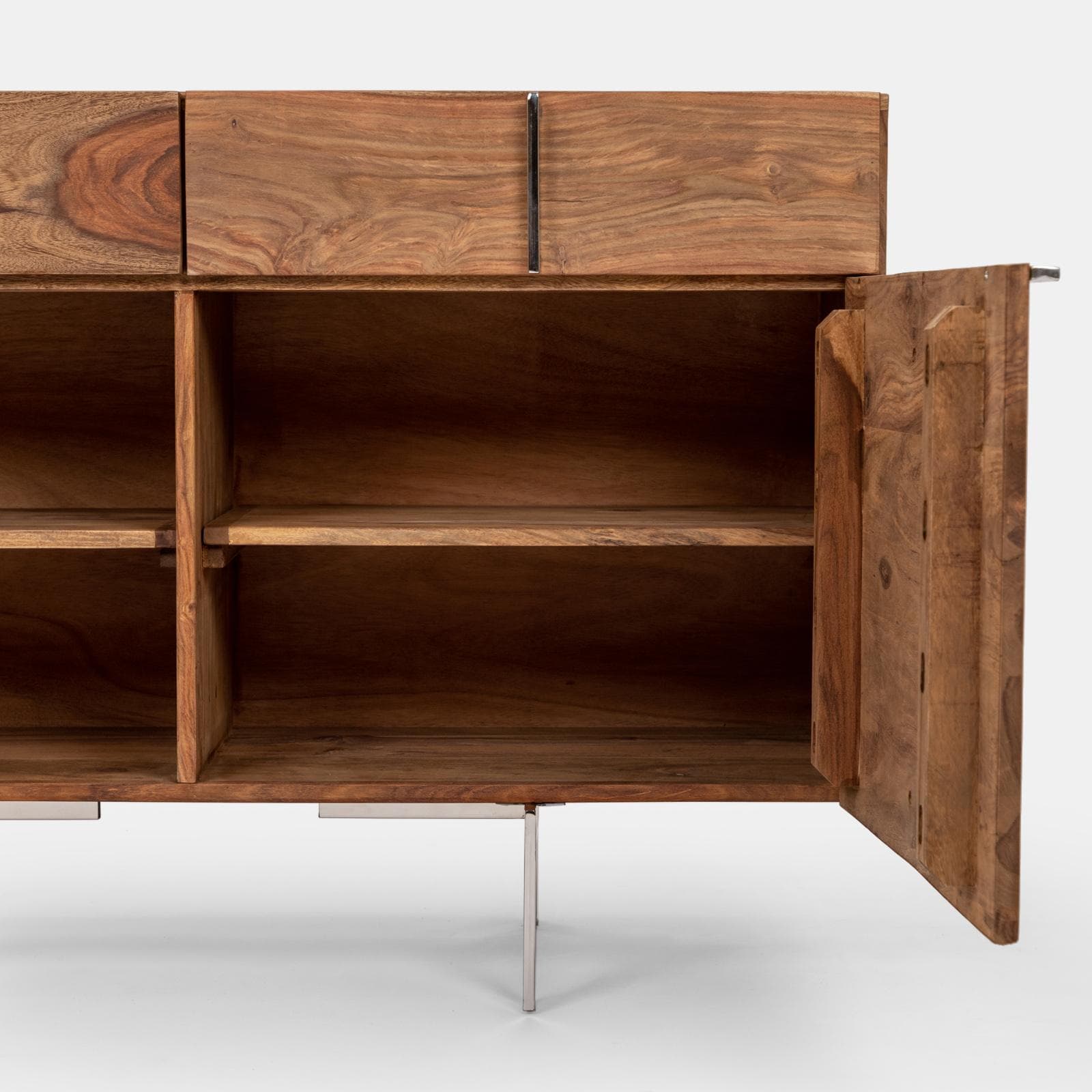 Madia 118x40 cm in legno con due ante - Freia Sheesham