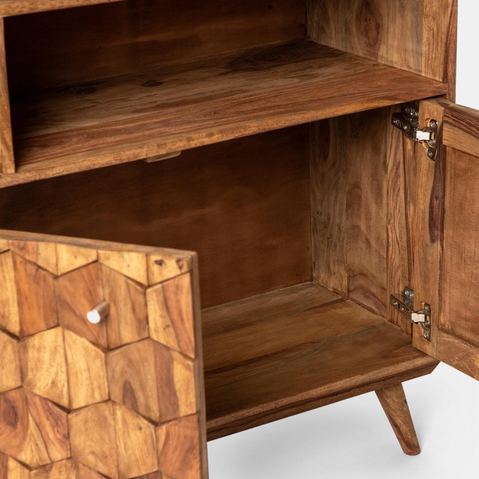 Madia 143x107h in legno con 3 ante e 3 cassetti - Freia Sheesham