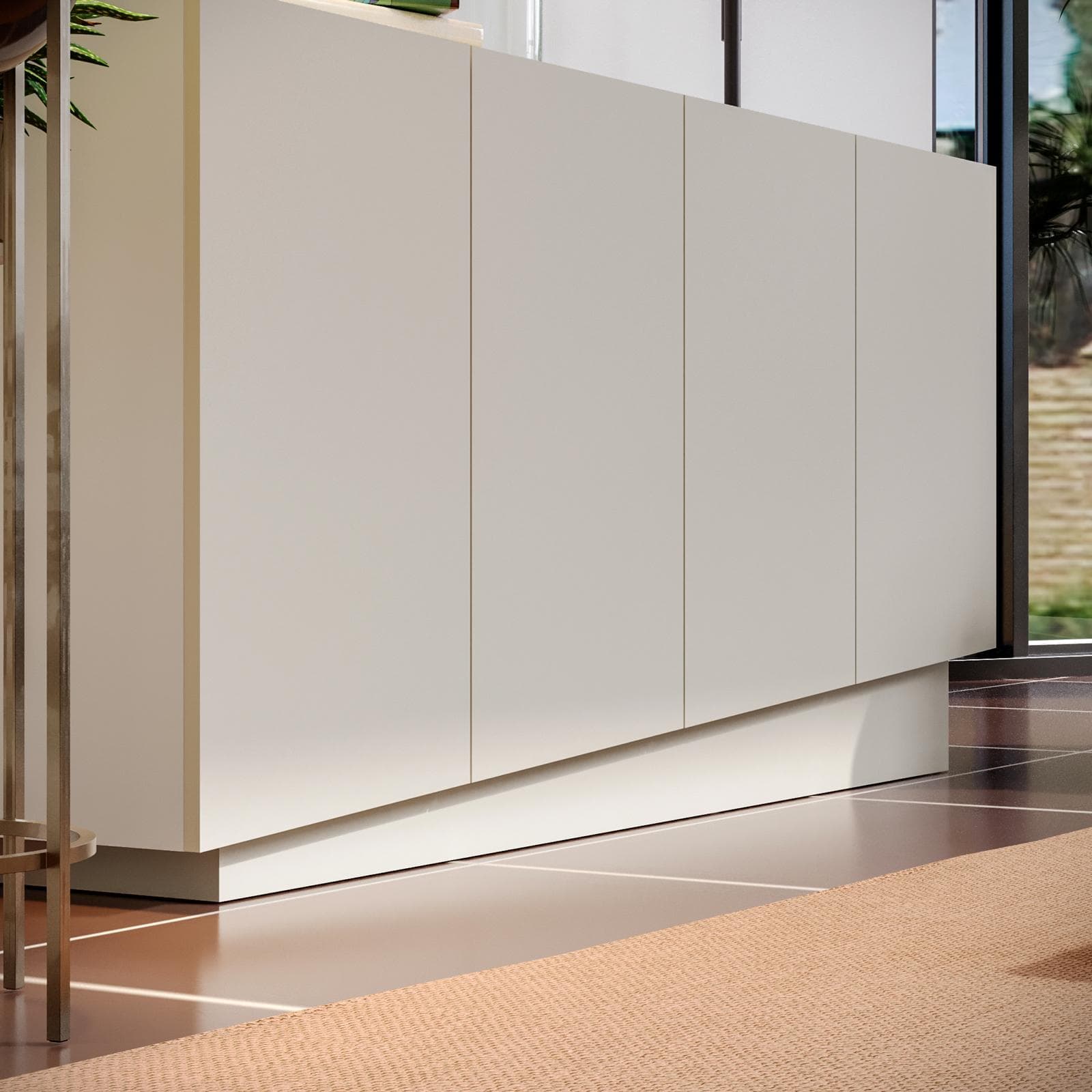 Madia 160x75h cm con 4 ante cashmere opaco - Veronique
