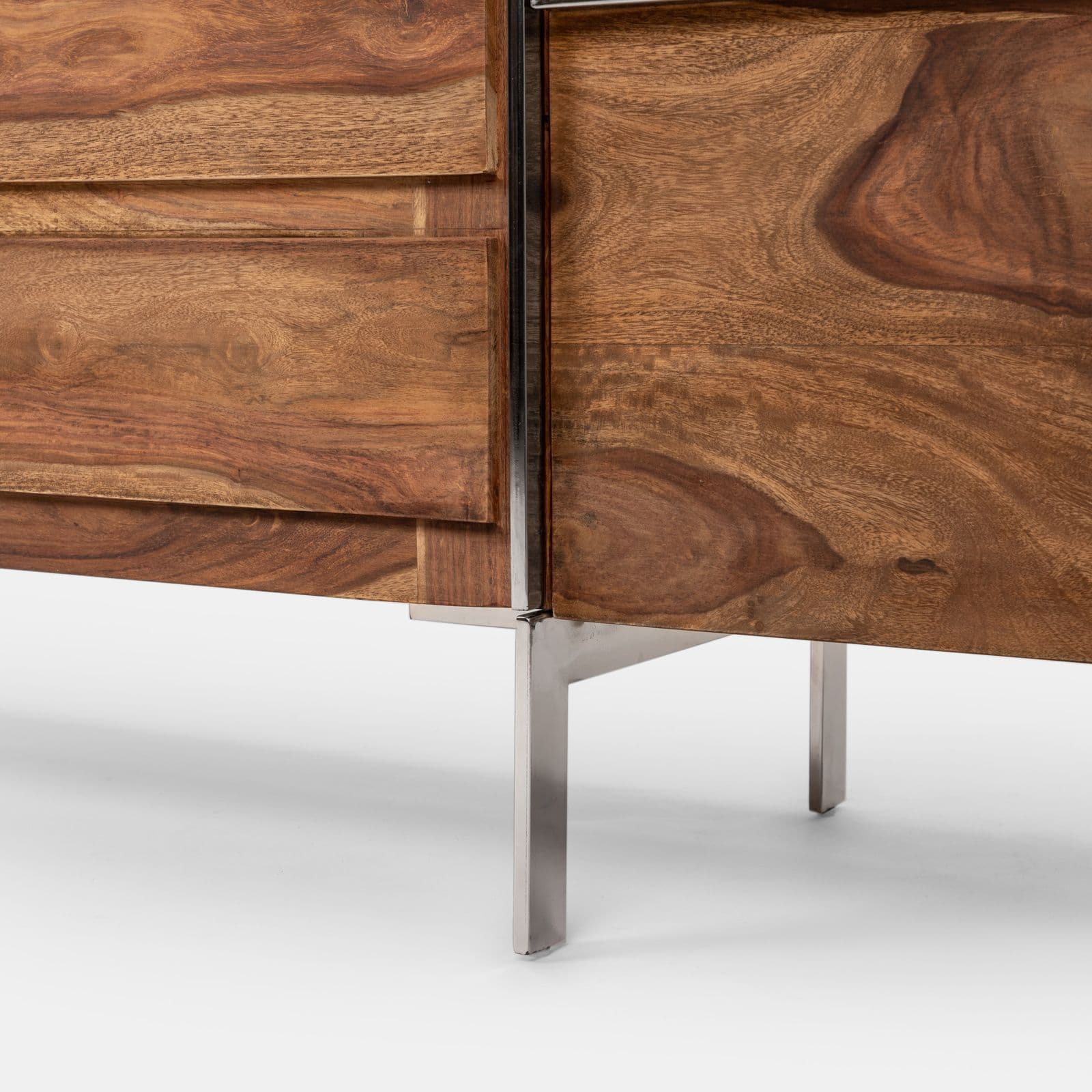 Madia 202x40 cm in legno con ante e cassetti - Freia Sheesham
