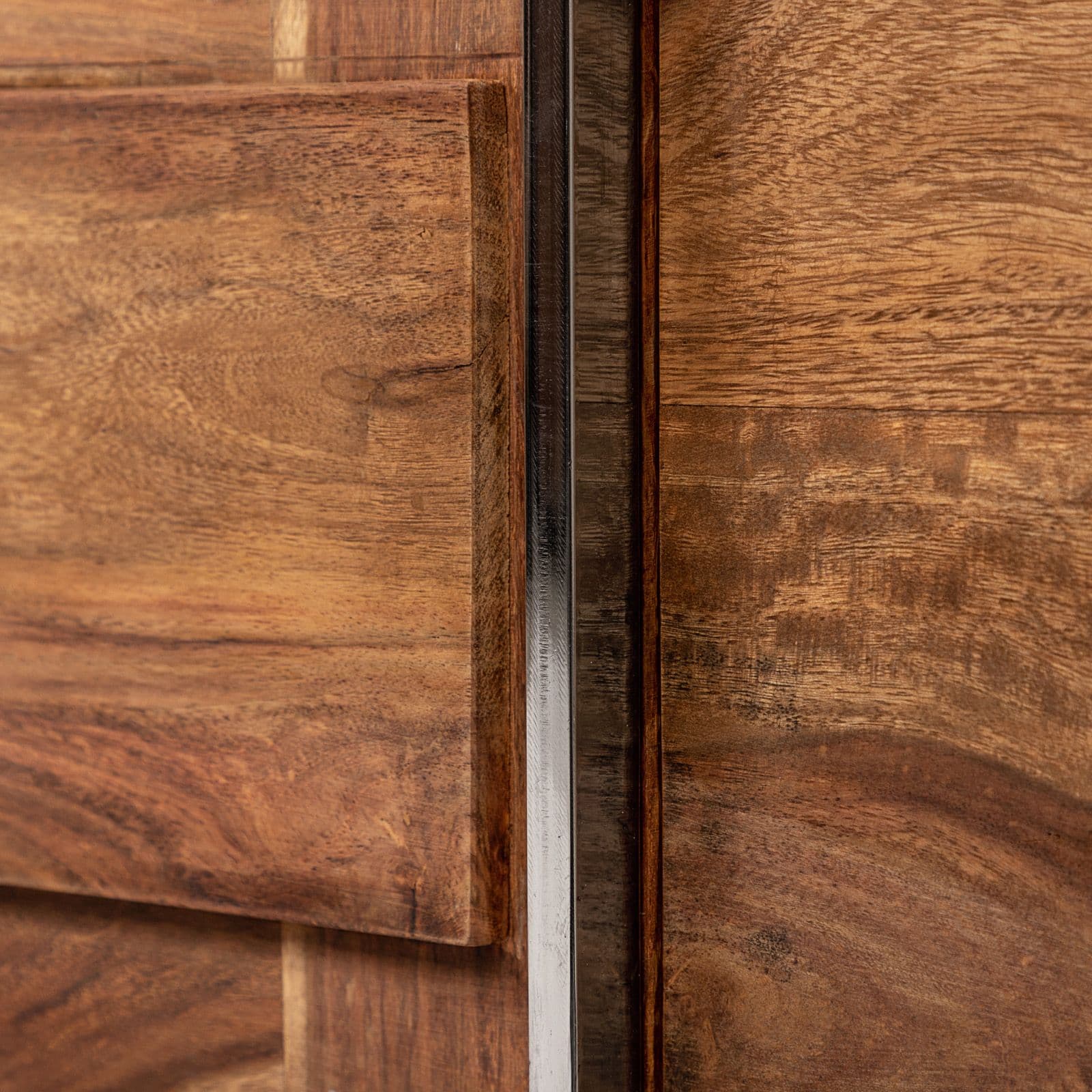 Madia 202x40 cm in legno con ante e cassetti - Freia Sheesham