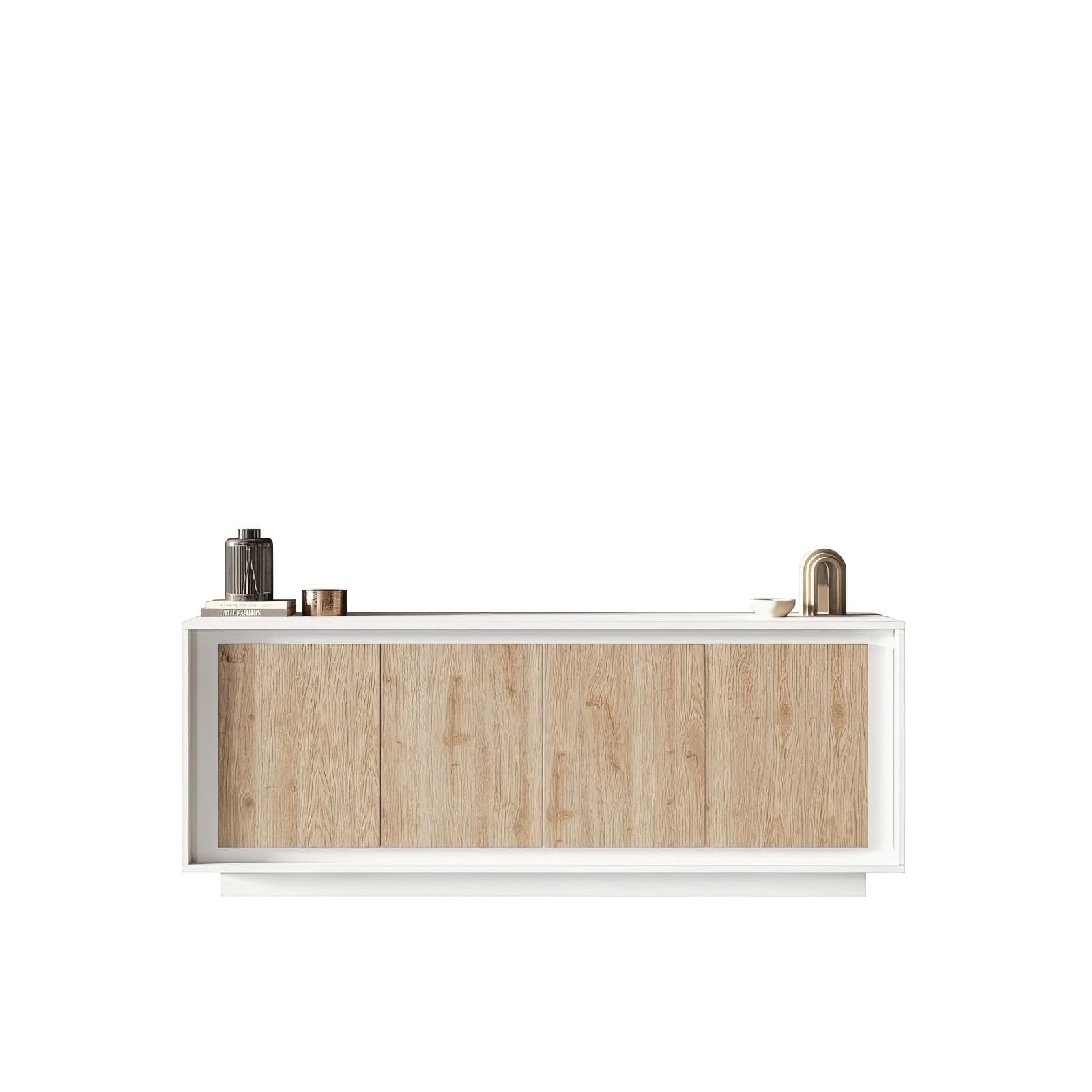 Madia 207x80h cm bianco opaco con 4 ante cadiz - Moen