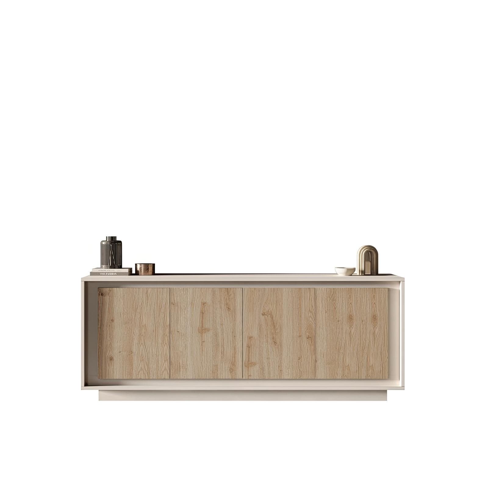 Madia 207x80h cm cashmere opaco con 4 ante cadiz - Moen