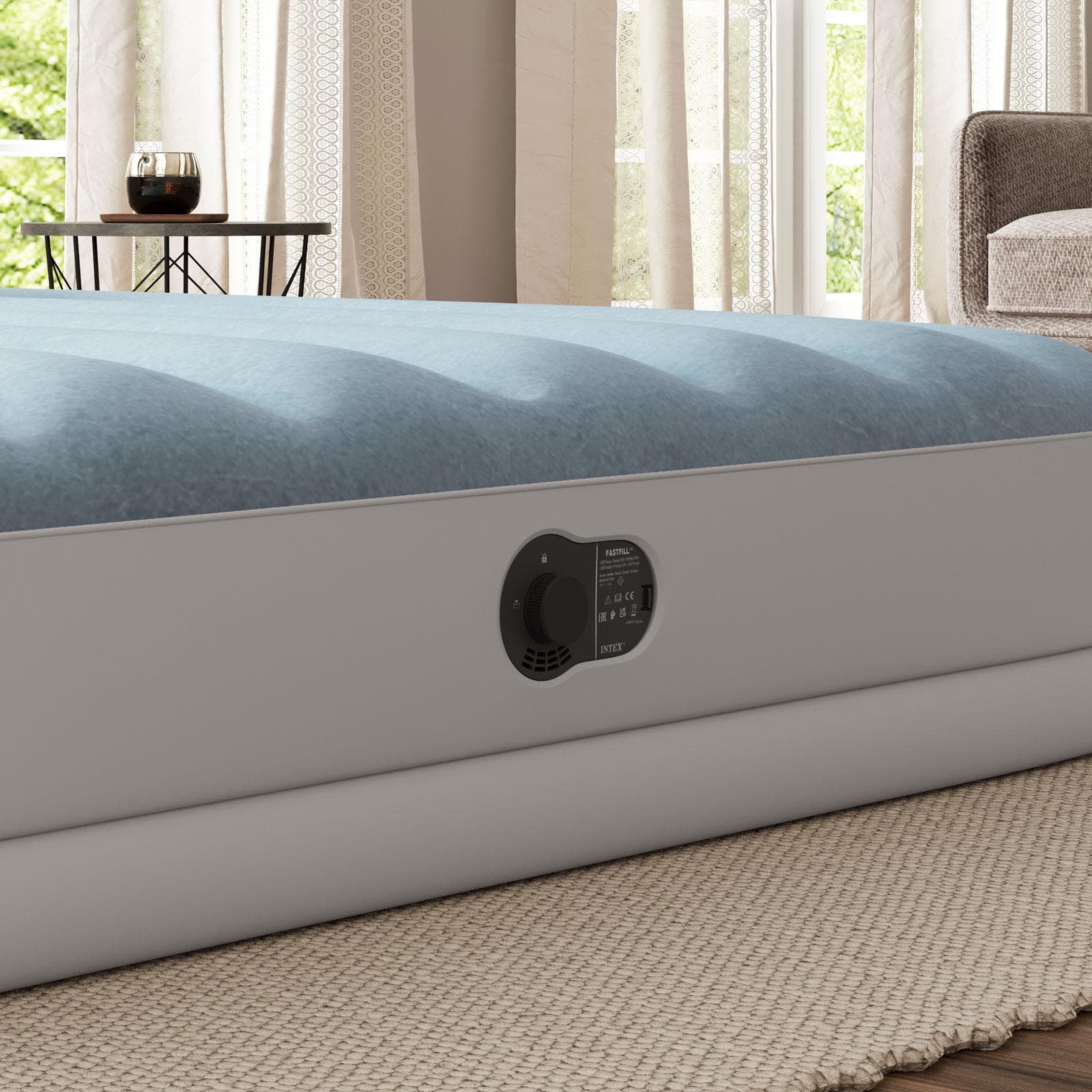 Materasso autogonfiante matrimoniale 150x200 cm struttura Fiber Tech con connettore USB - Raised