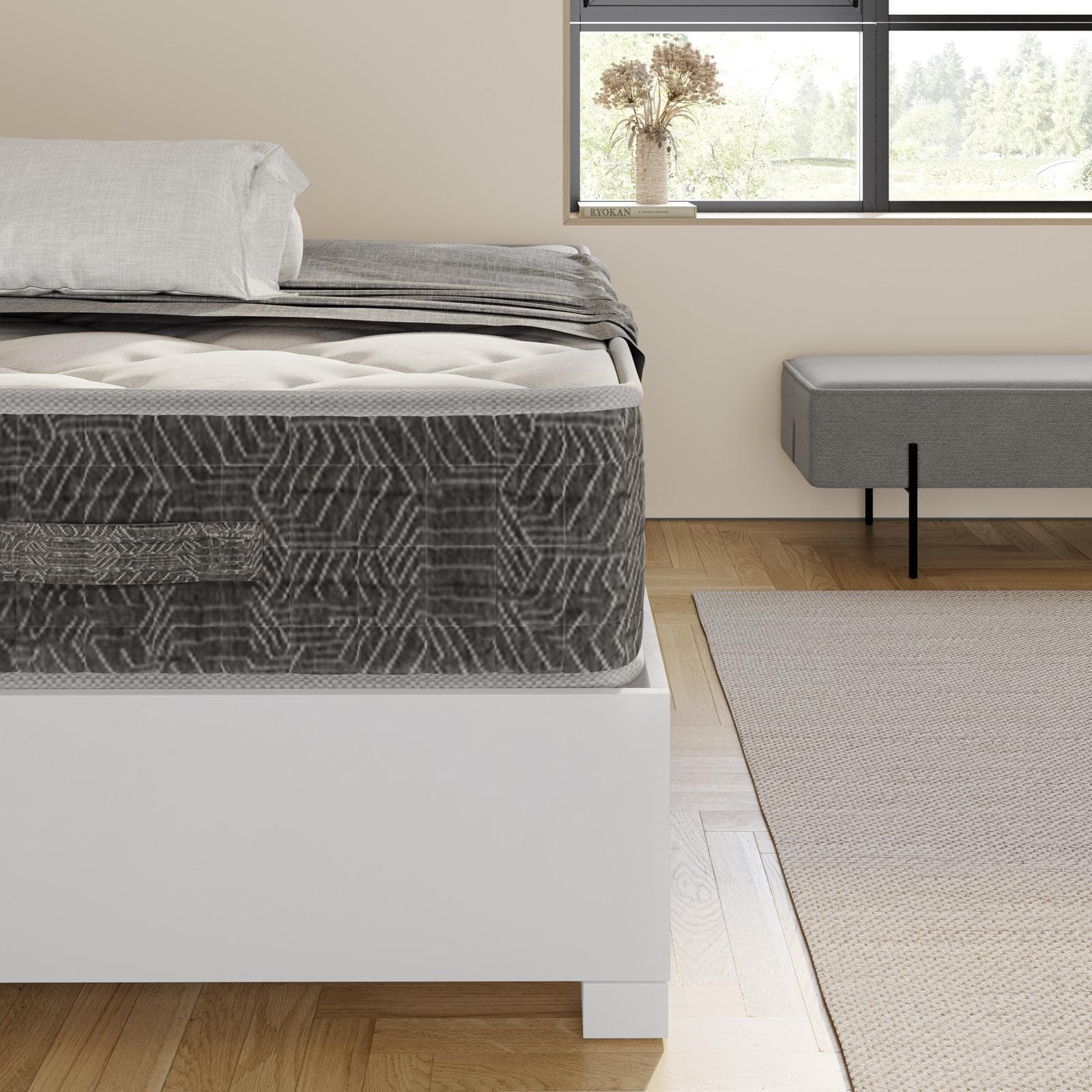Materasso matrimoniale 160x200 cm con doppio strato Foam e Memory h 25 cm - Memory Sweet Plus