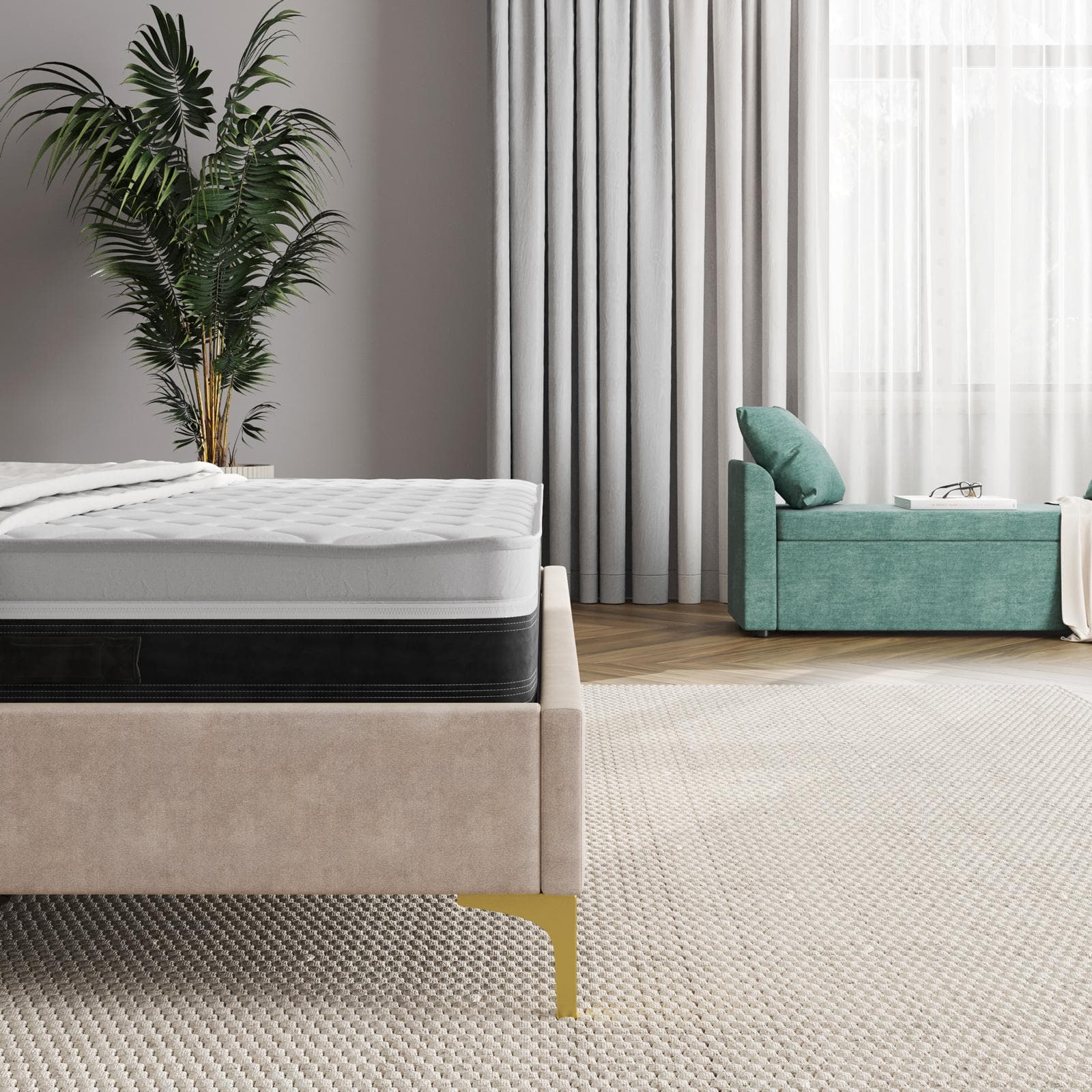 Materasso matrimoniale sfoderabile 160x200 cm in Memory Gelly System con trattamento antiacaro h 26 cm - Gelly Sleep Plus