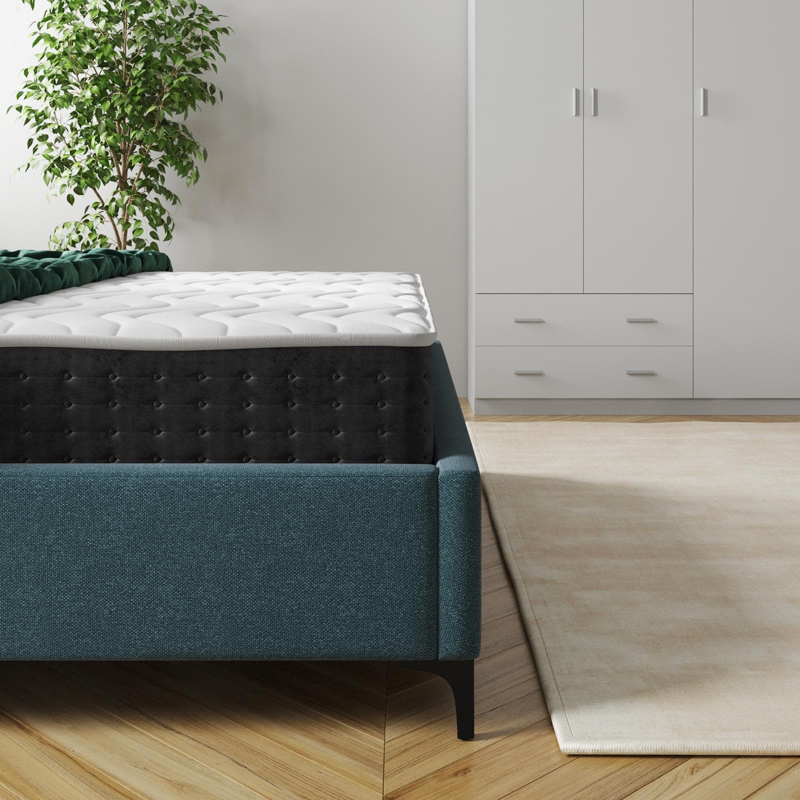 Materasso singolo 90x190 cm in Memory Prime con rivestimento tessuto Aloe h 25 cm - Dual Comfort
