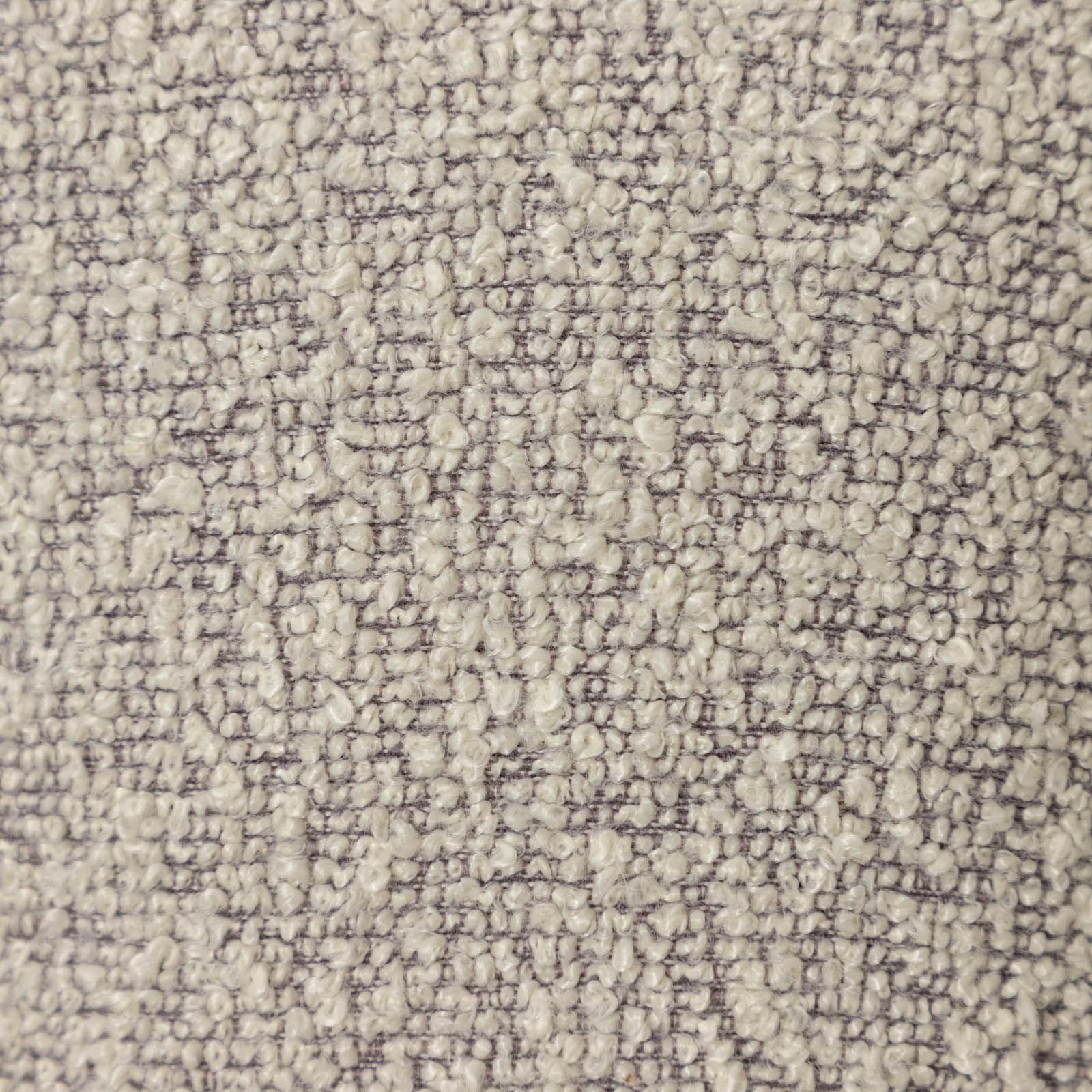Maxi poltrona girevole a fiore bouclé bianco e grigio chiaro - Silas