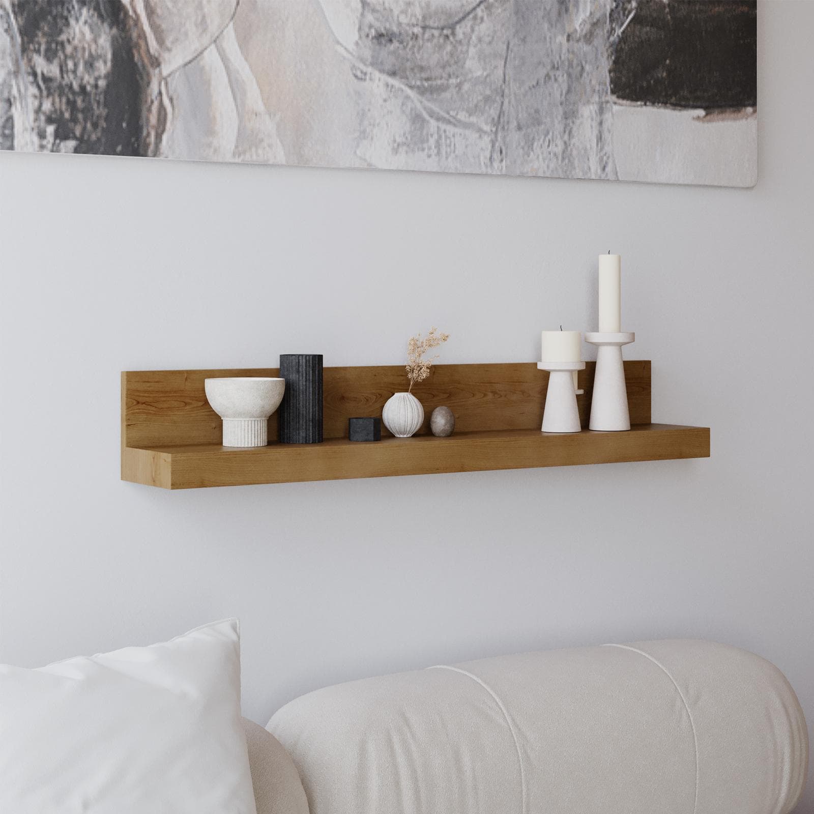 Mensola 100x16 cm in legno di acacia
