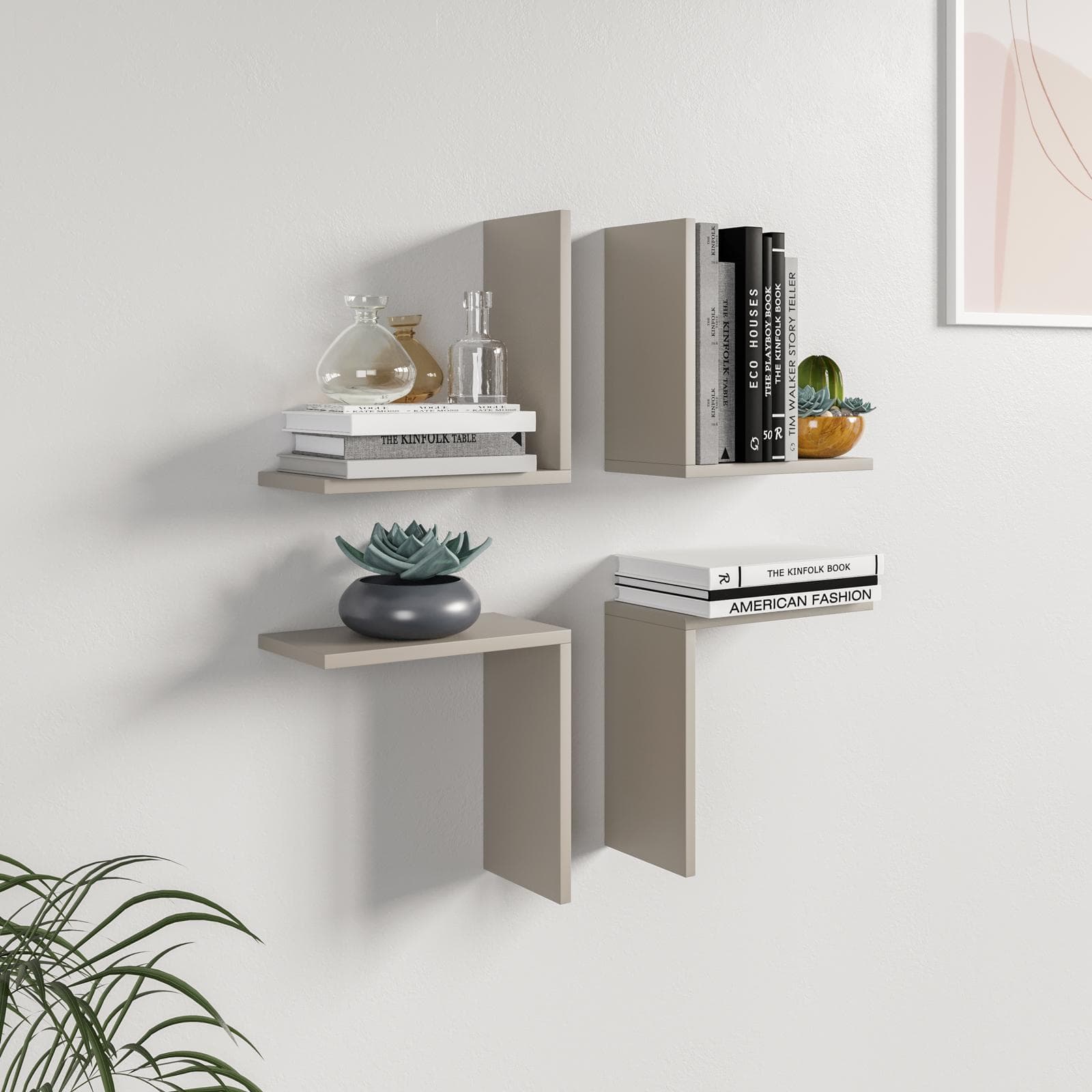 Mensola 30x16 cm in legno cashmere - Tetris