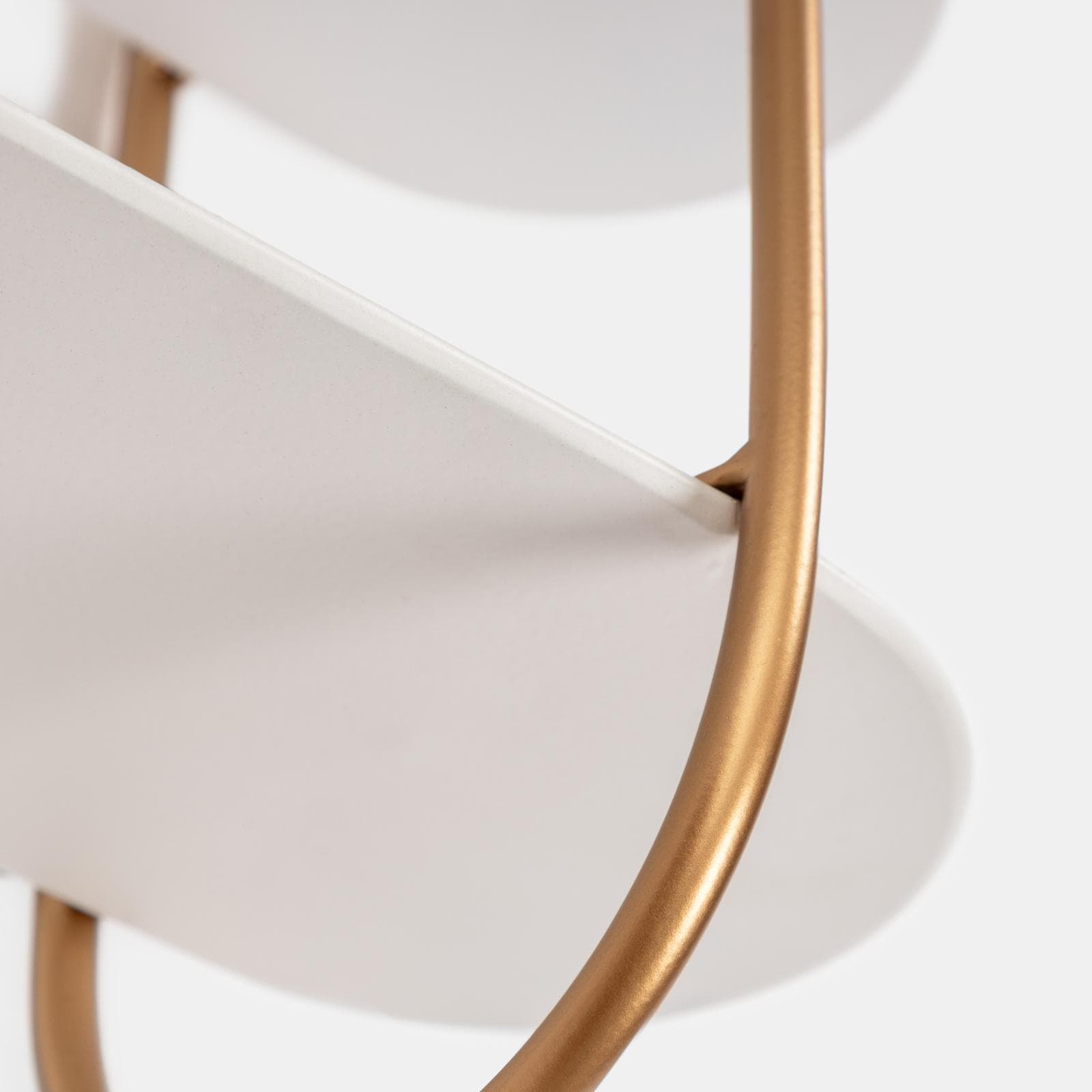 Mensola 80x15 cm in metallo oro e bianco con 3 ripiani - Clavis