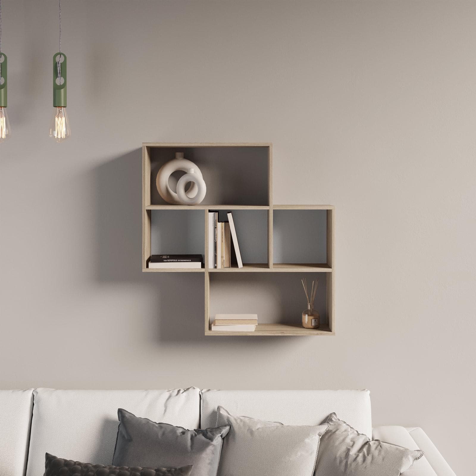 Mensola 85x20 cm in legno rovere - Kantiko