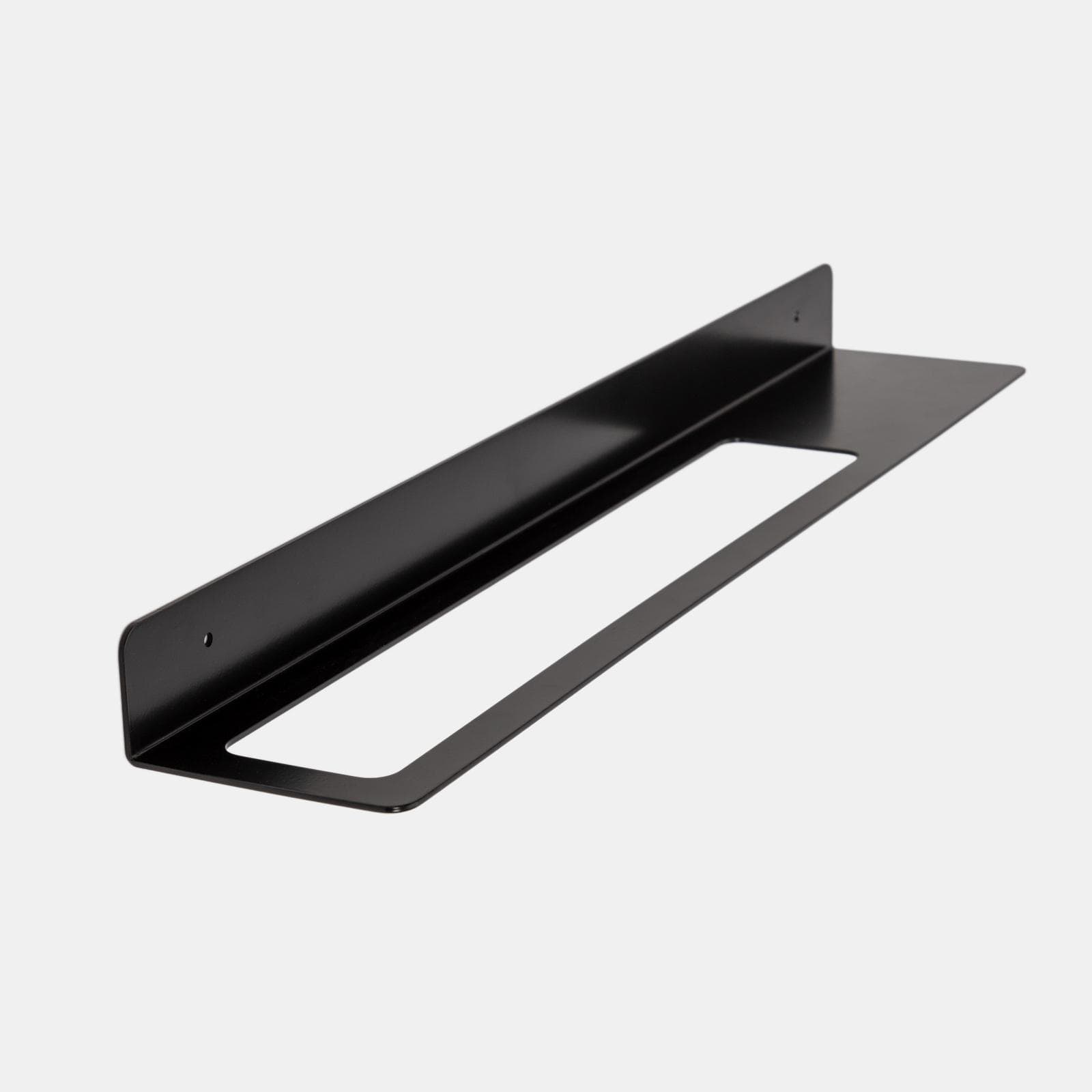Mensola bagno con portasalviette 63 cm in alluminio nero - Arya