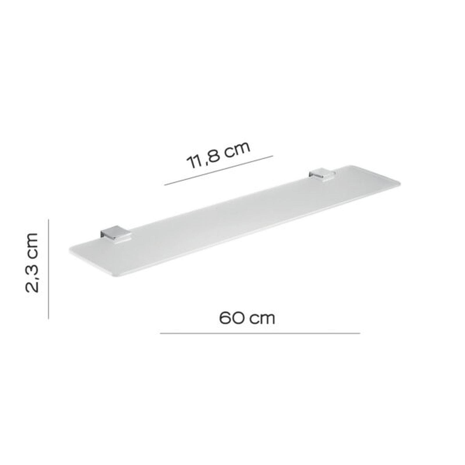 Mensola a muro in ottone e cromall cromo e vetro temperato - Glamour di Gedy