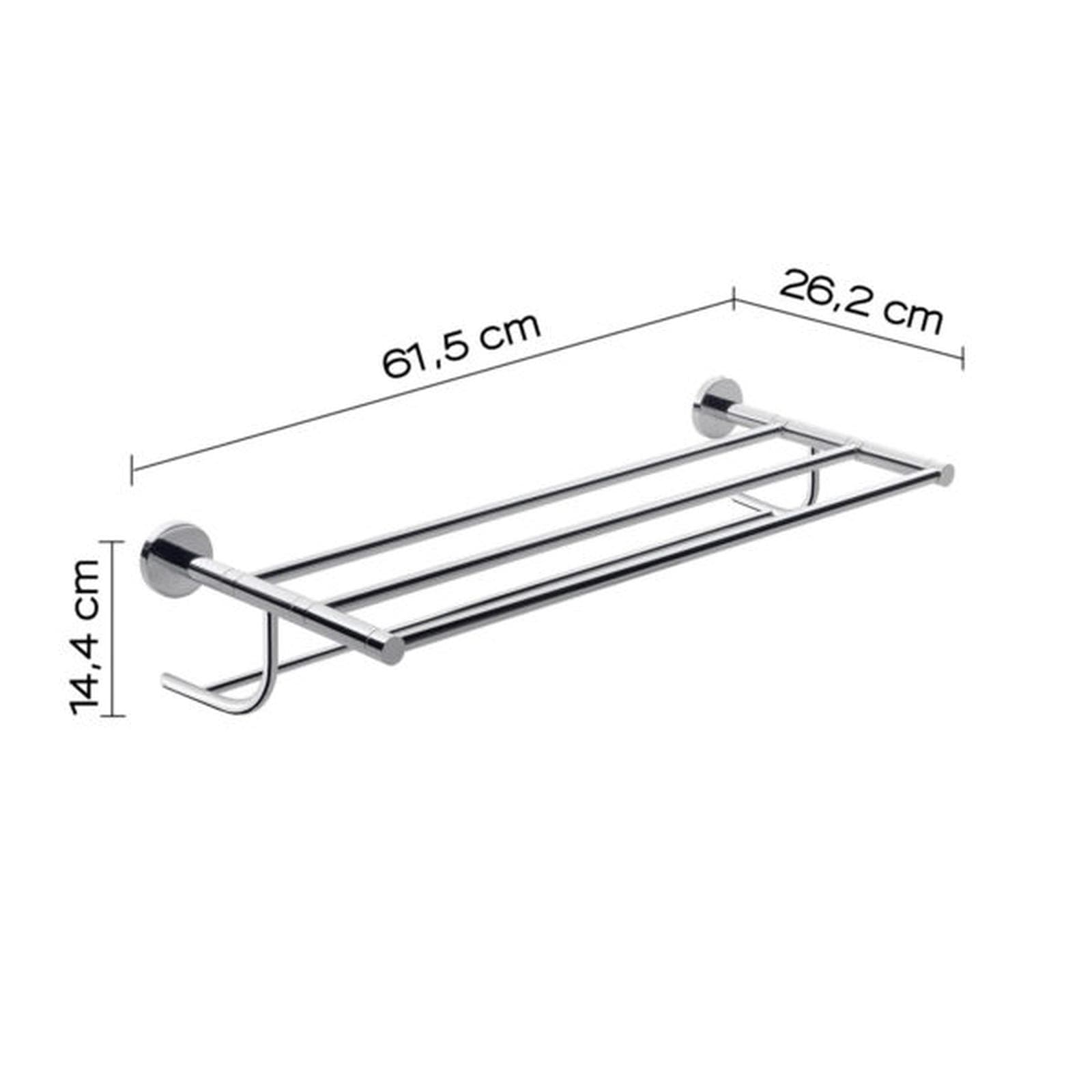 Mensola portasalviette in acciaio inox e cromall cromo - Felce di Gedy