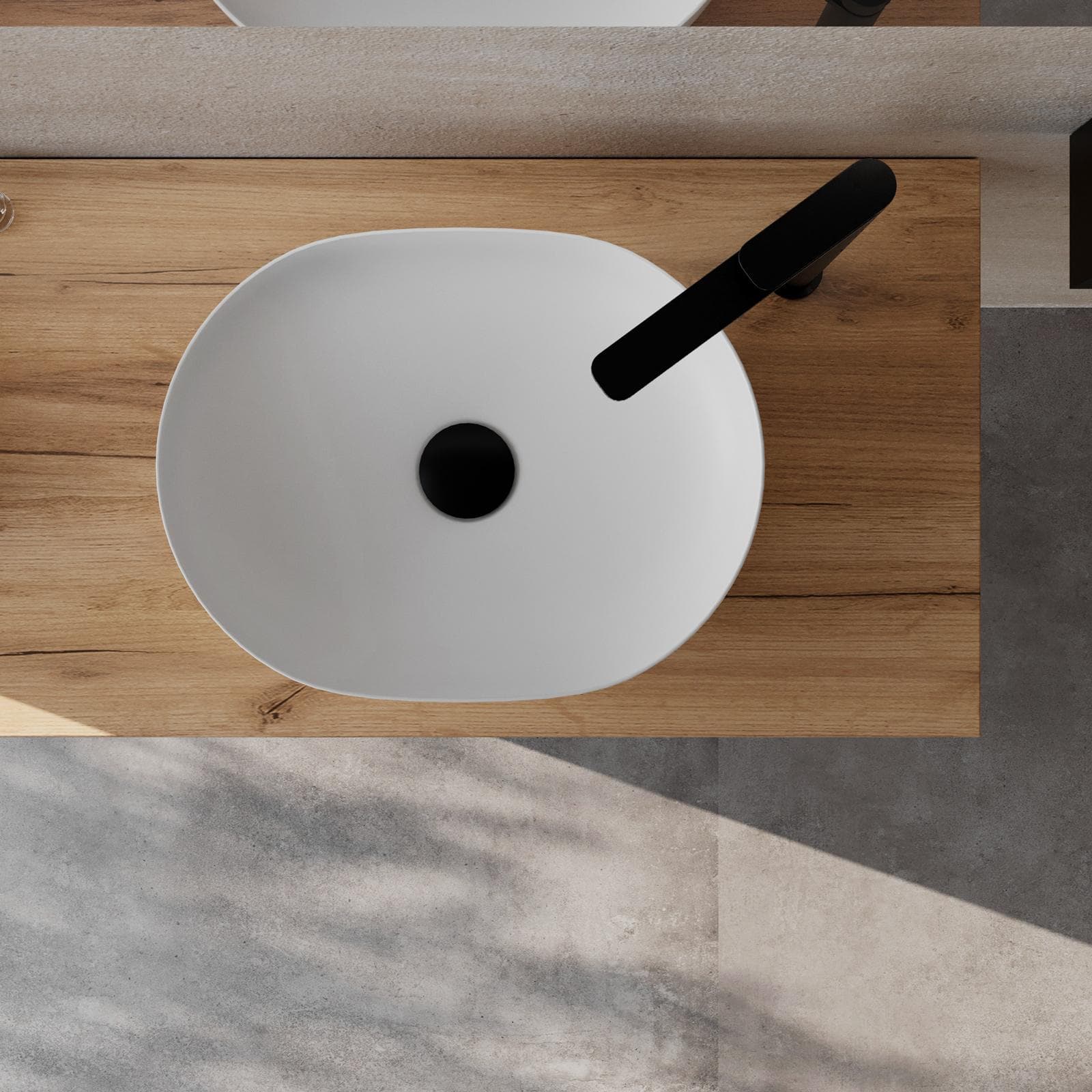 Mensolone bagno 10 h sospeso 120 cm in legno rovere gold - Plain