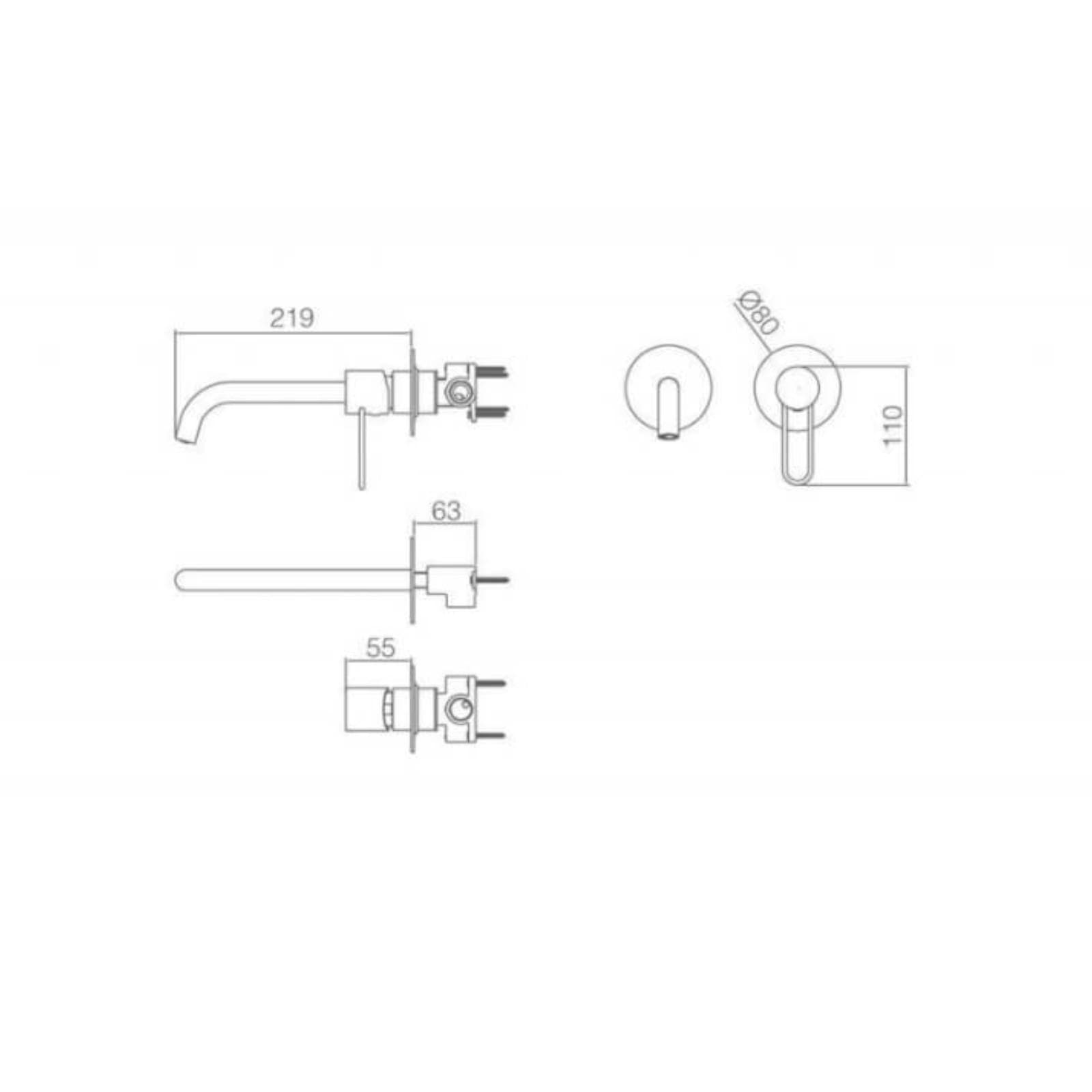 Miscelatore a parete in acciaio inox 316 cromo - Gum