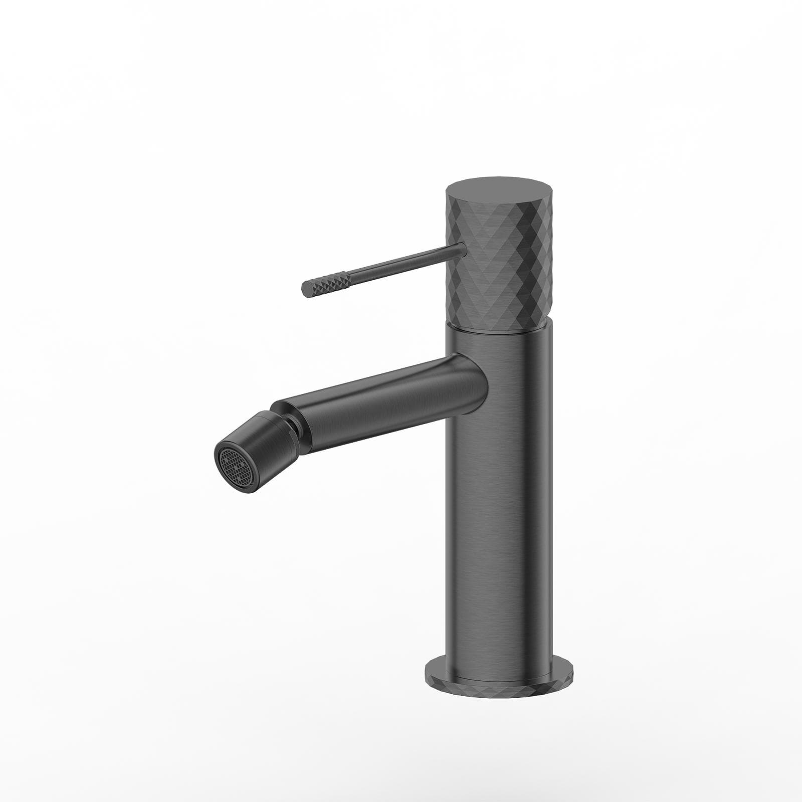Miscelatore bidet 17h cm in ottone nero spazzolato anti-impronta - Fear