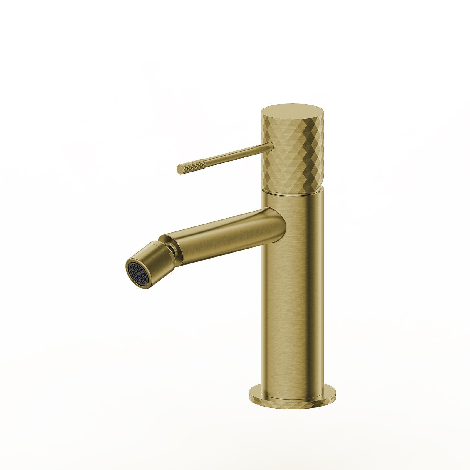 Miscelatore bidet 17h cm in ottone oro spazzolato anti-impronta - Fear