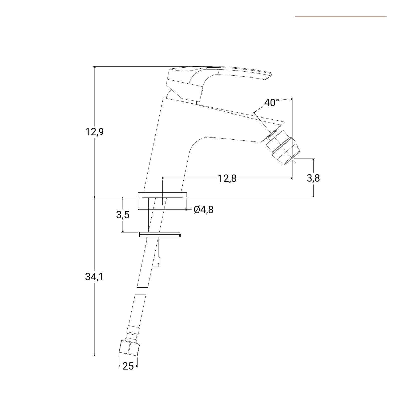 Miscelatore bidet cromo Luce di Jacuzzi - Rubinetteria