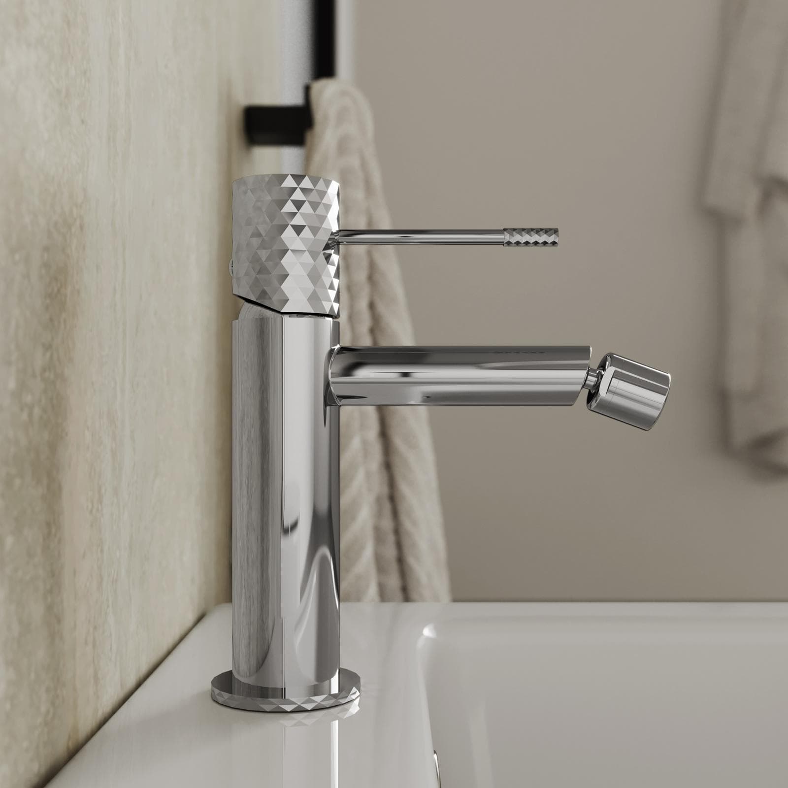 Miscelatore bidet 17h cm in ottone cromo - Fear