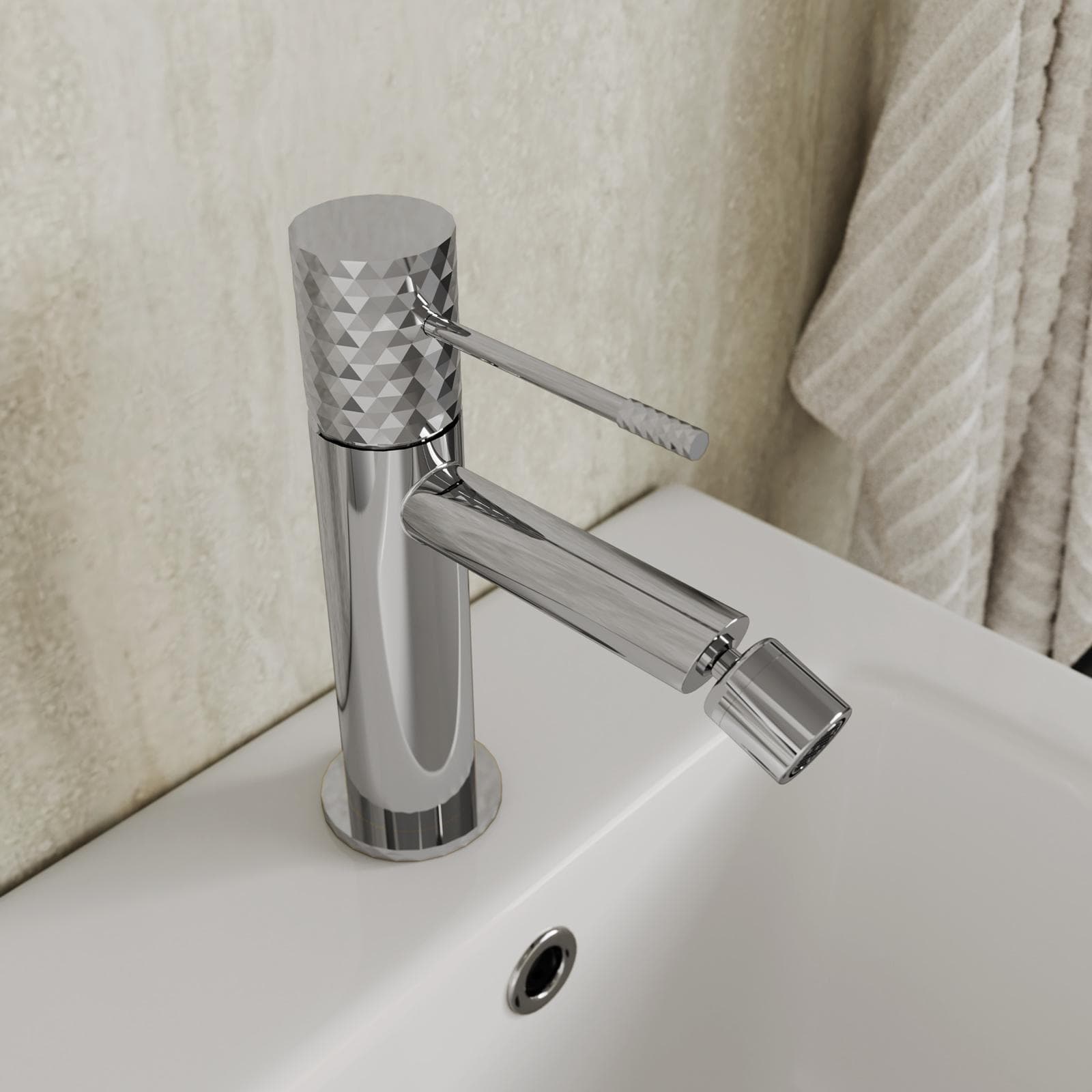 Miscelatore bidet 17h cm in ottone cromo - Fear