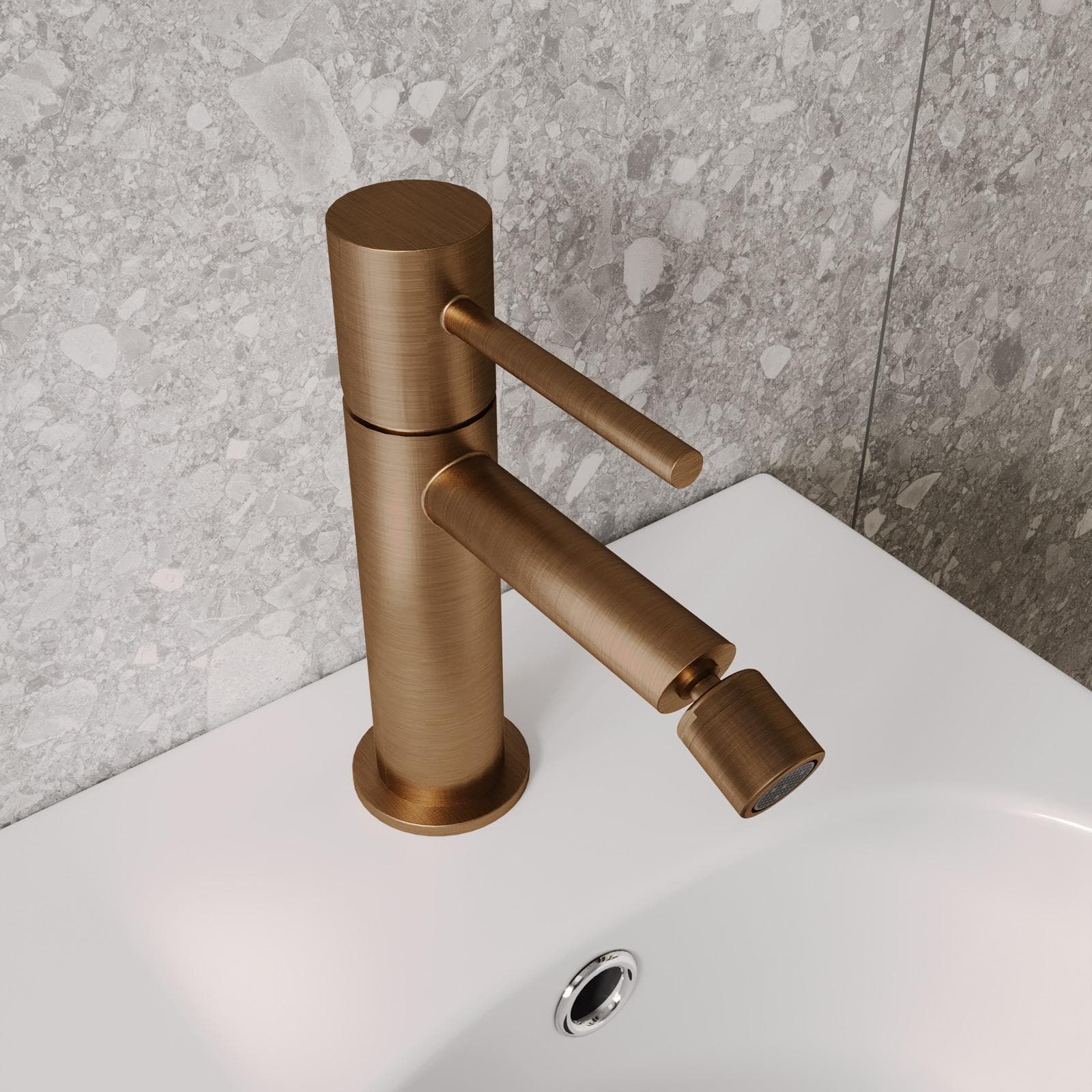 Miscelatore bidet in ottone bronzo spazzolato anti-impronta - Oasis