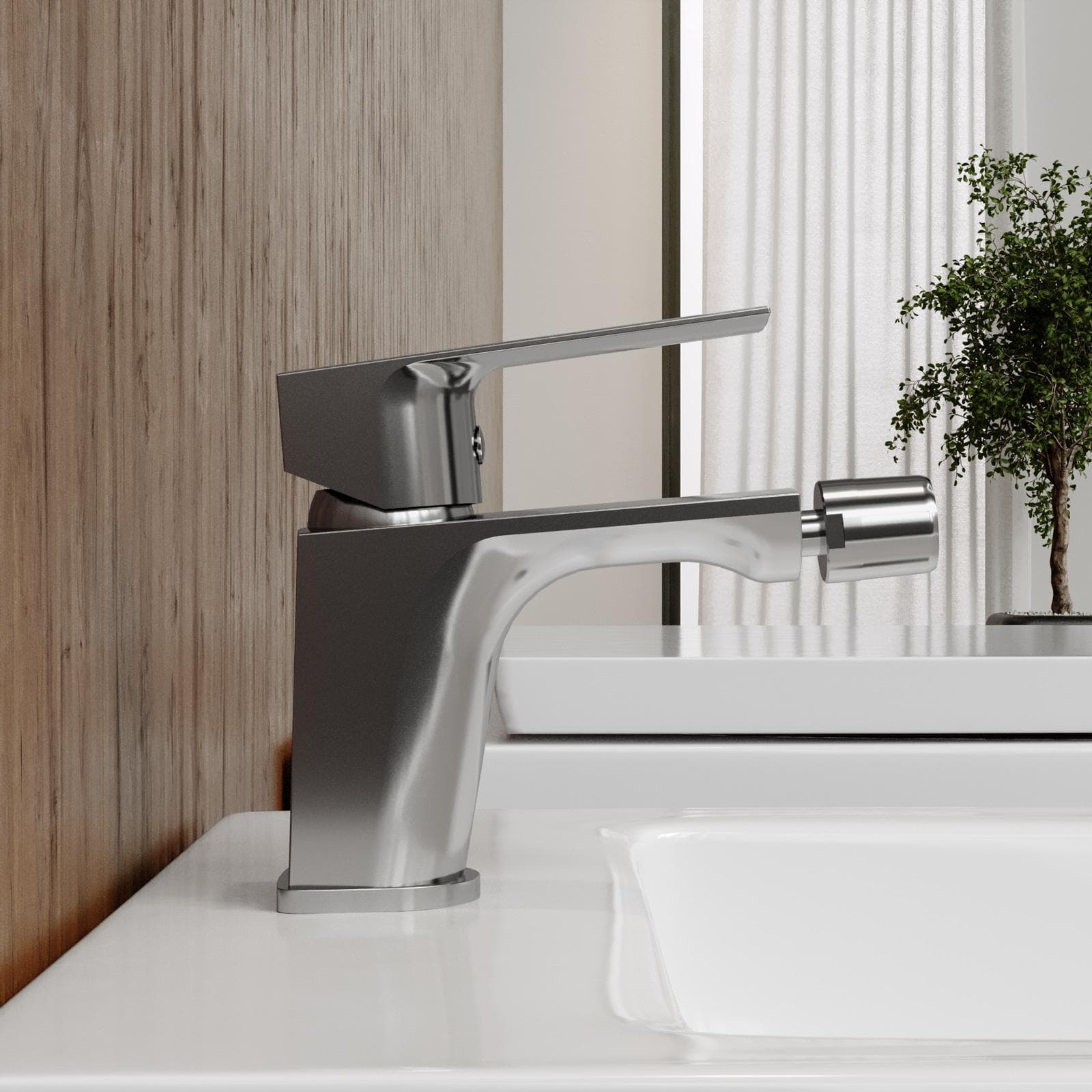 Miscelatore bidet in ottone cromo - Nikos