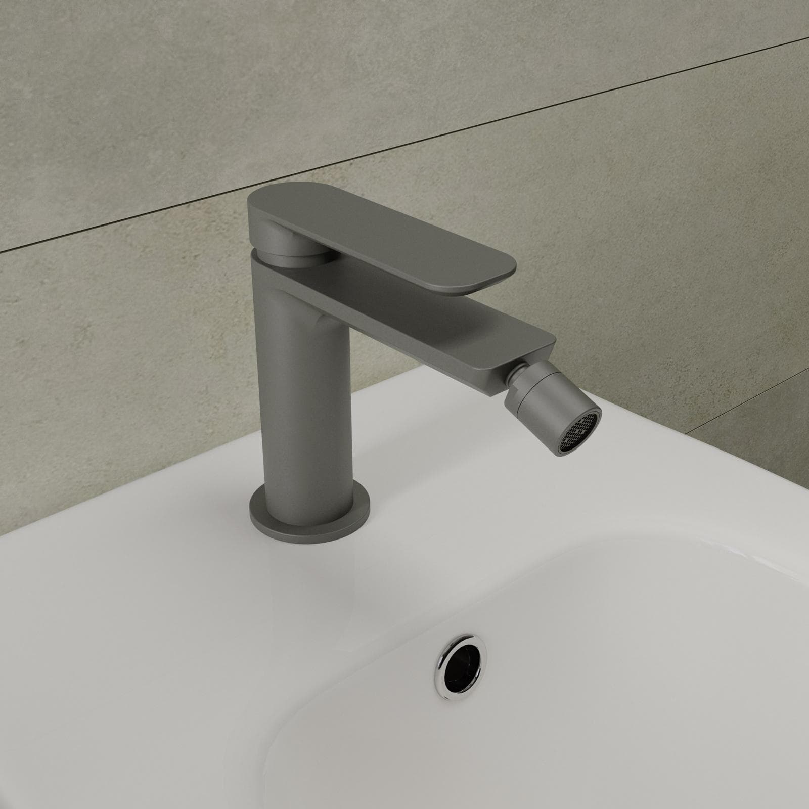 Miscelatore bidet in ottone fango - Fusion