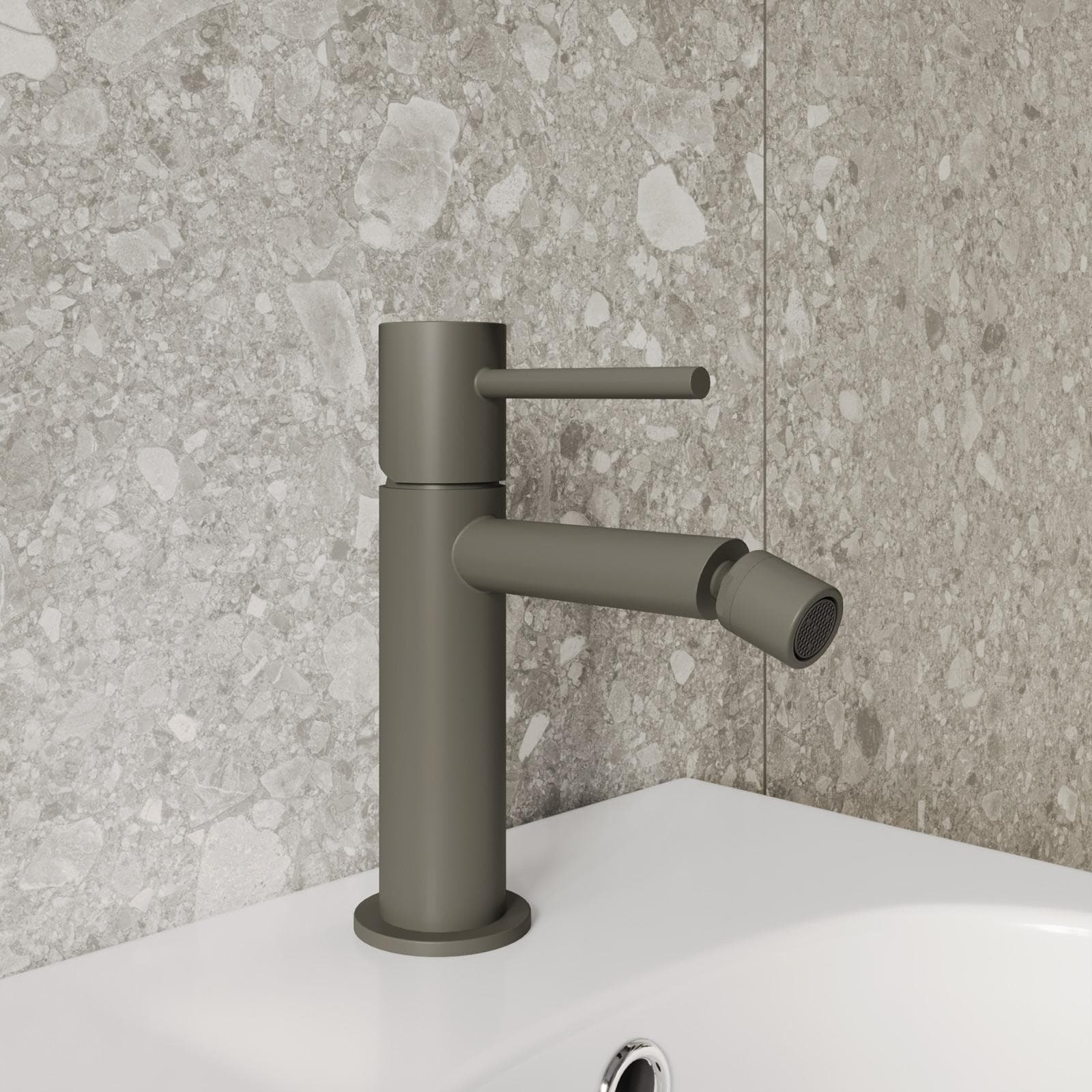 Miscelatore bidet in ottone fango - Oasis