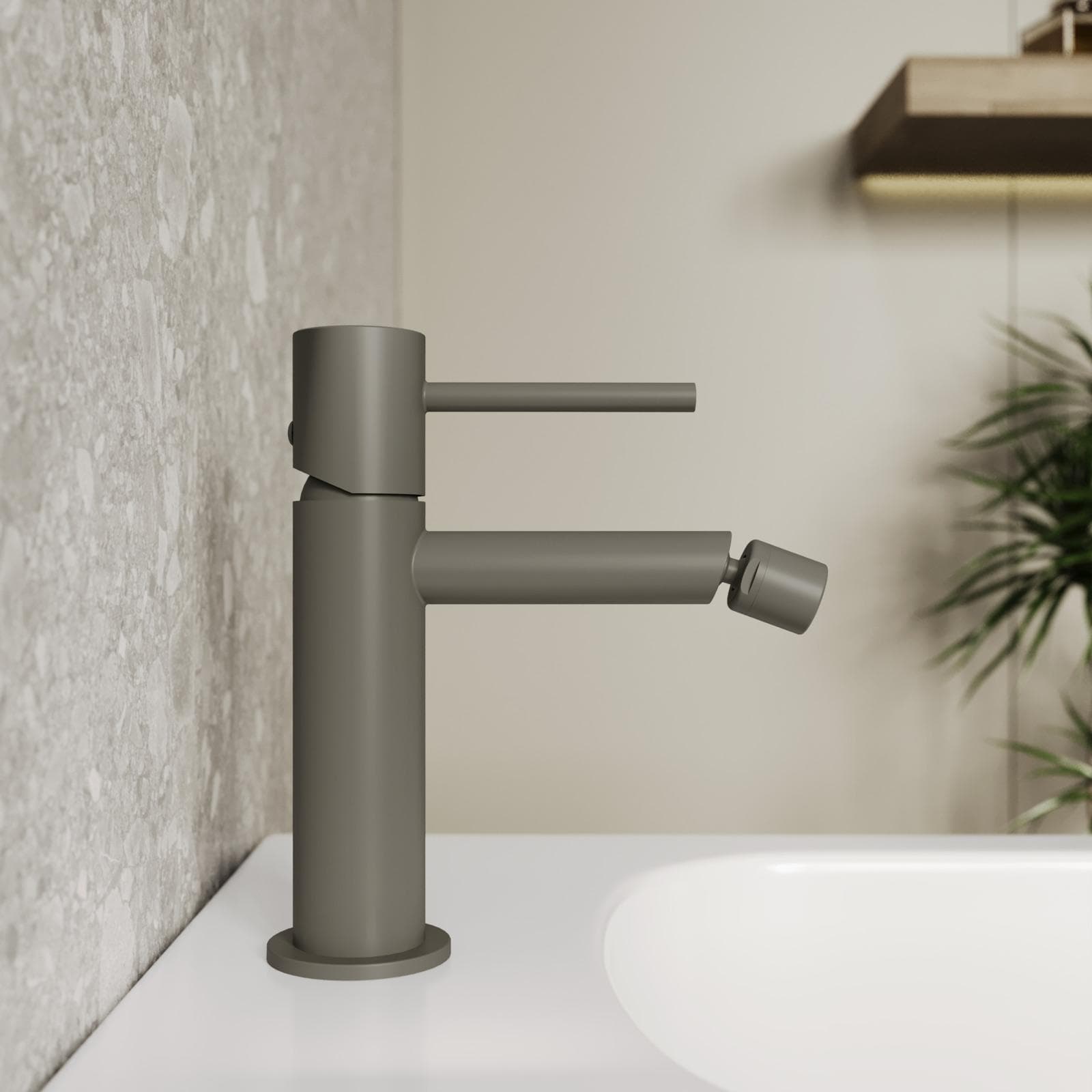 Miscelatore bidet in ottone fango - Oasis