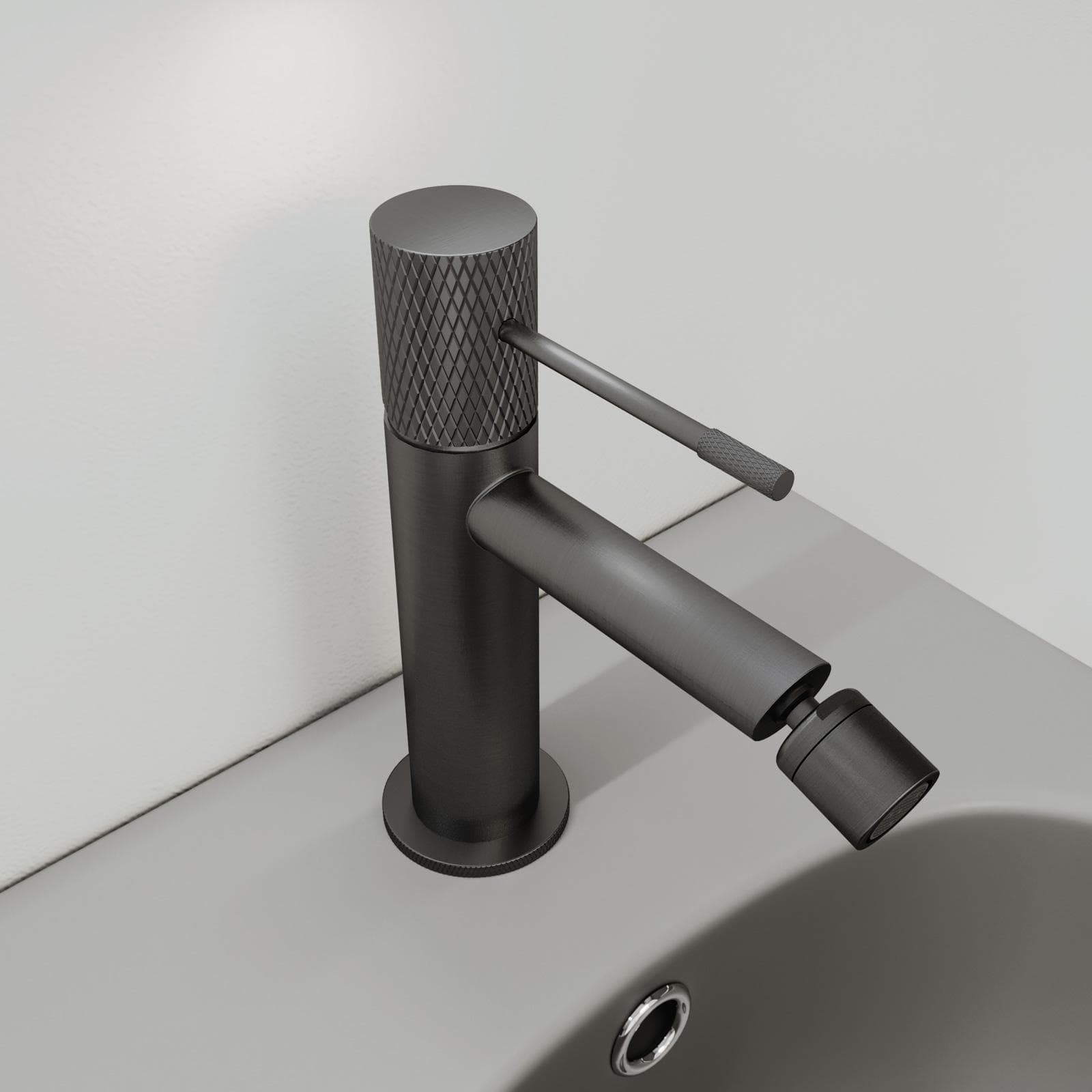 Miscelatore bidet in ottone nero spazzolato anti-impronta - Crystal