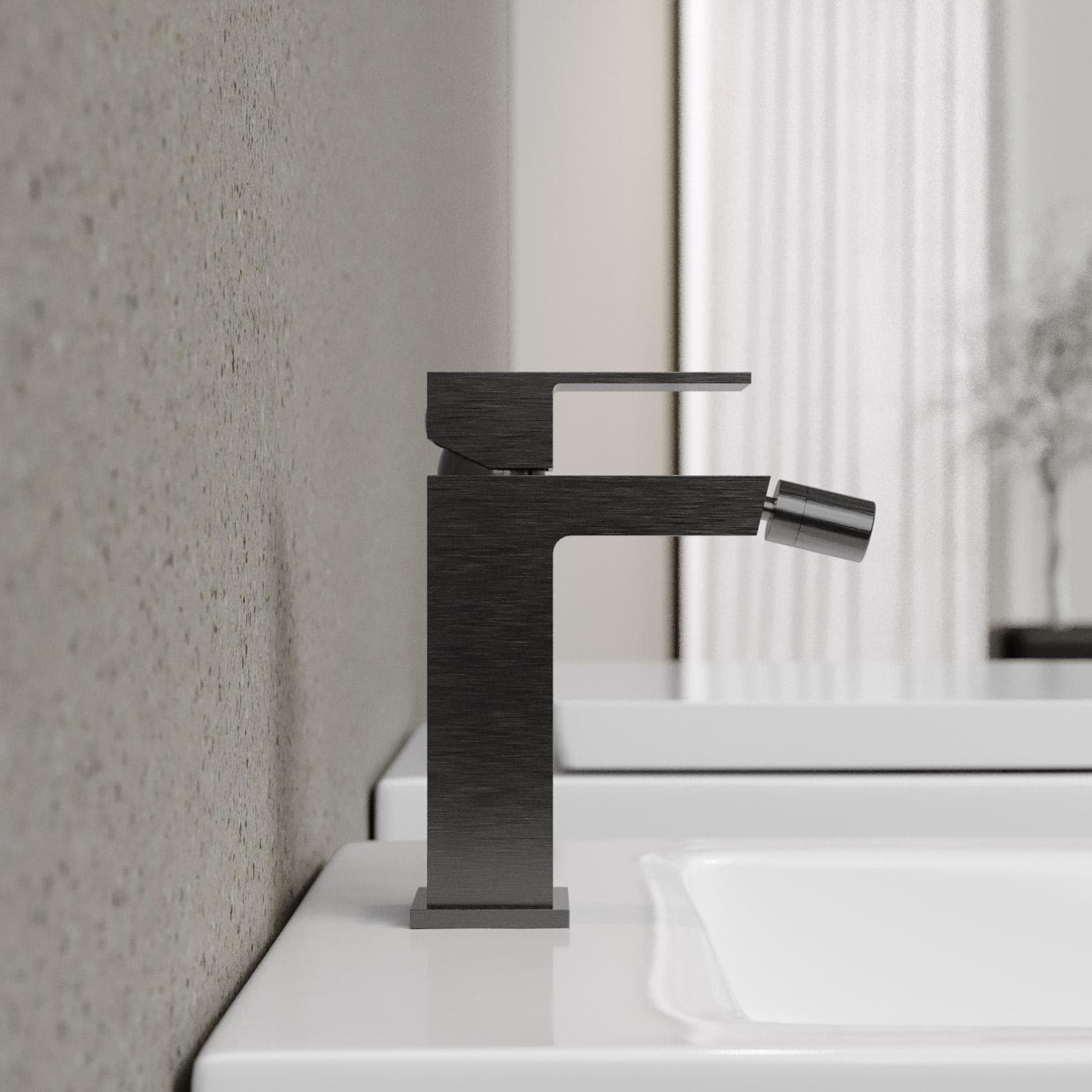 Miscelatore bidet in ottone nero spazzolato anti-impronta - Kyria