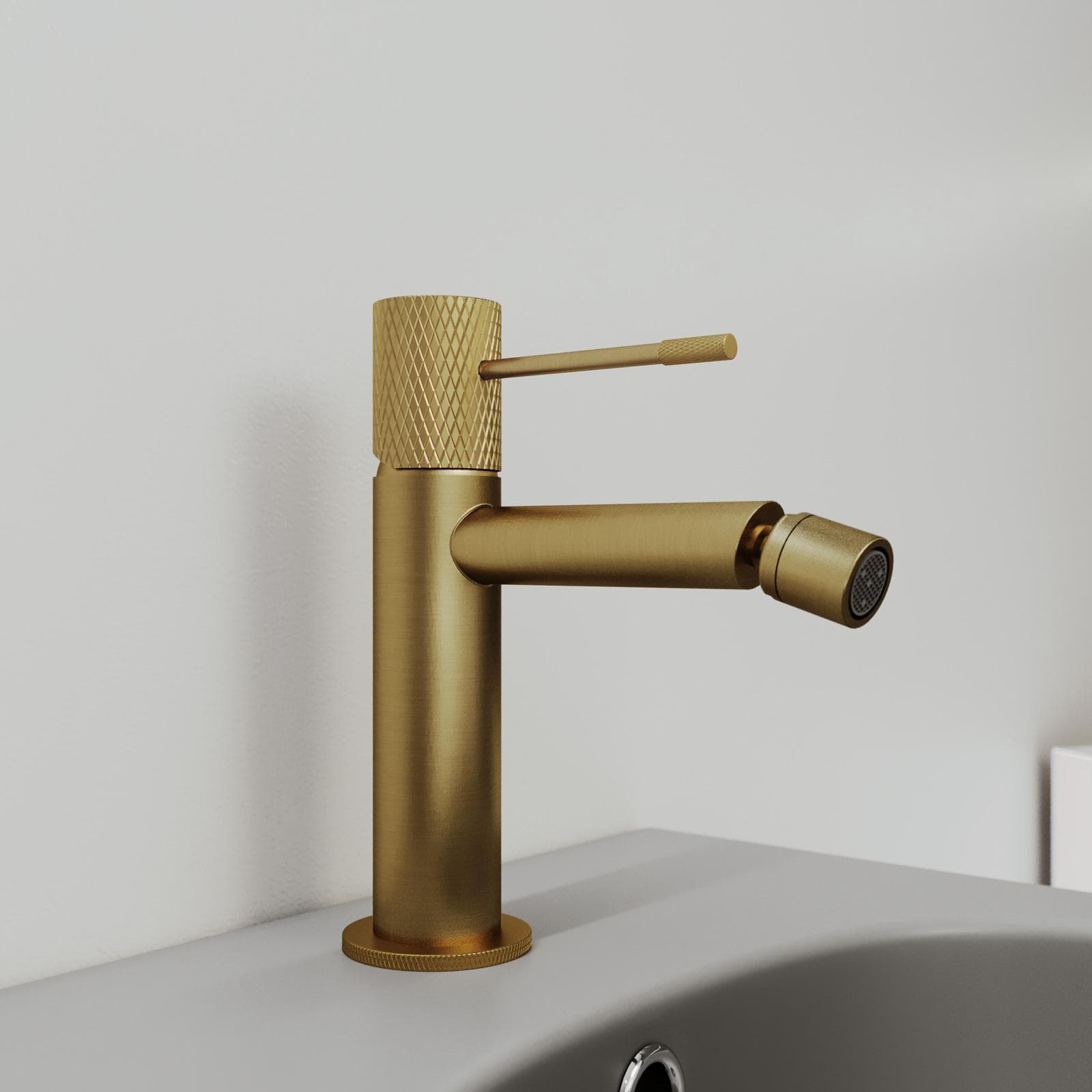 Miscelatore bidet in ottone oro spazzolato anti-impronta - Crystal