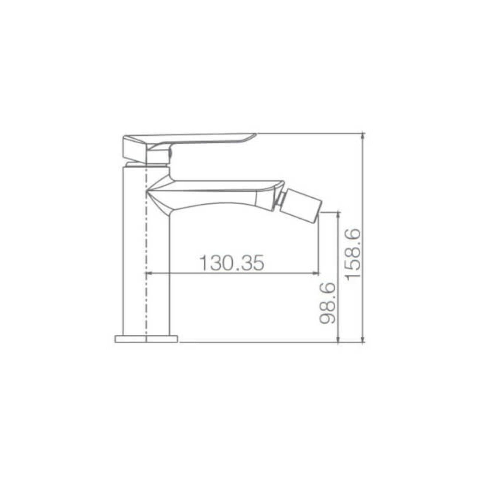 Miscelatore bidet nero opaco - Perm