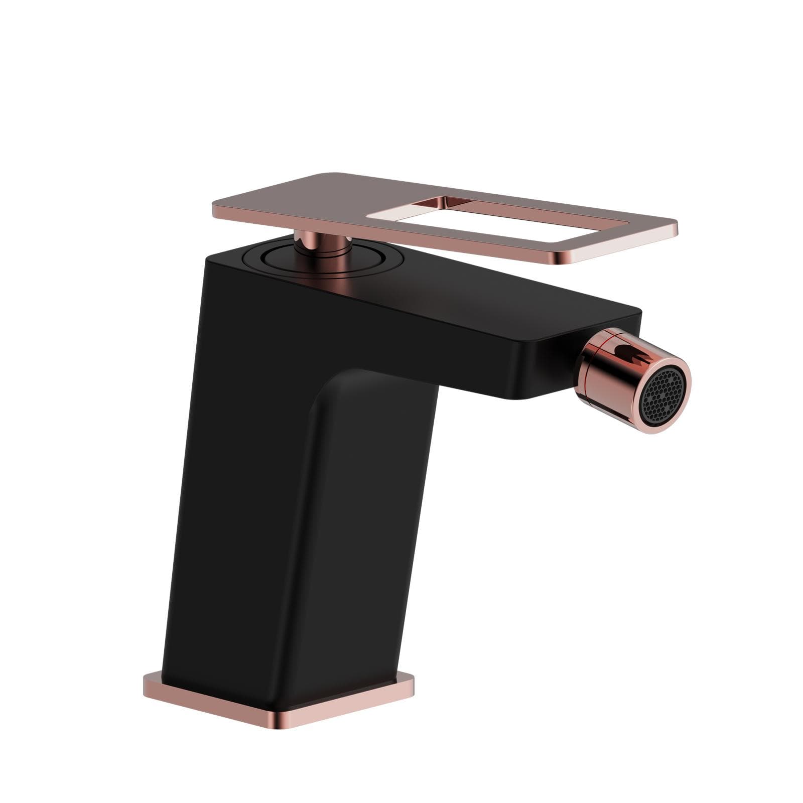 Miscelatore bidet nero oro rosa - Thano