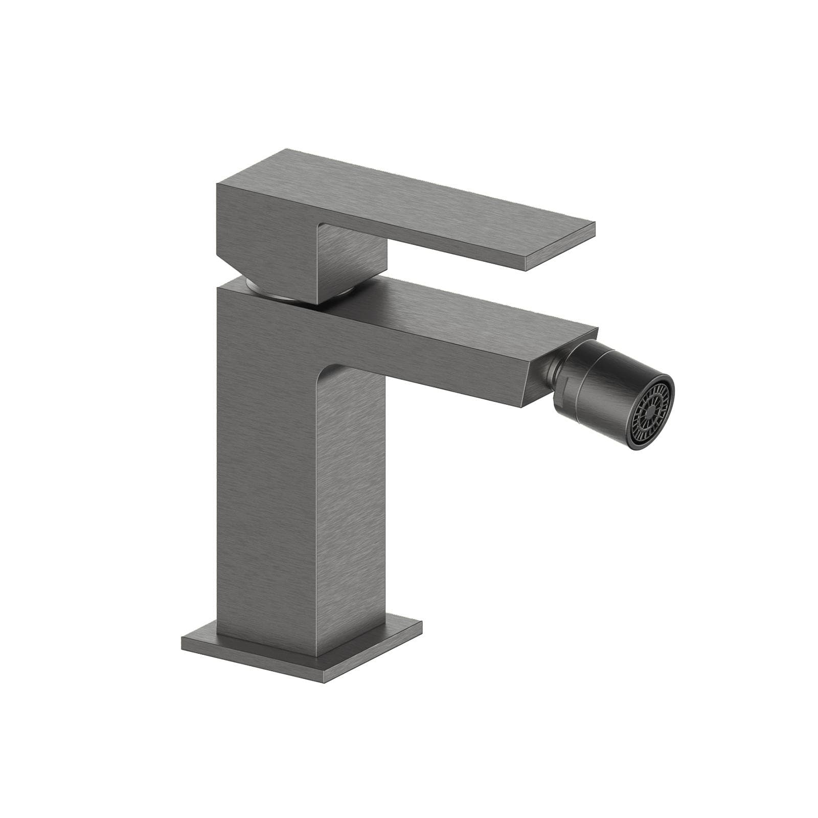 Miscelatore bidet senza scarico 14h cm nero spazzolato - Tiamat