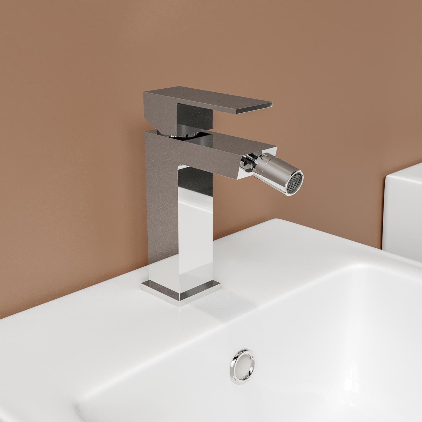 Miscelatore bidet squadrato cromo – Kyria